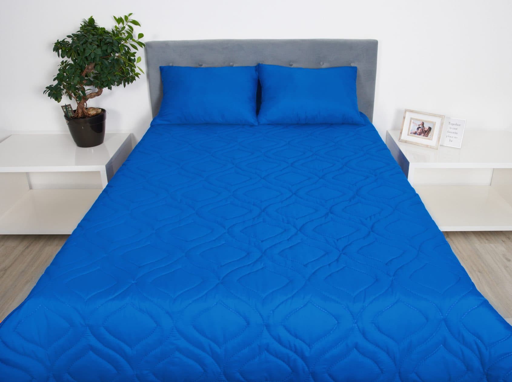 Pilota de vară 180x200 Somnart Belina, microfibra, lavabila la masina, vidata, Albastru