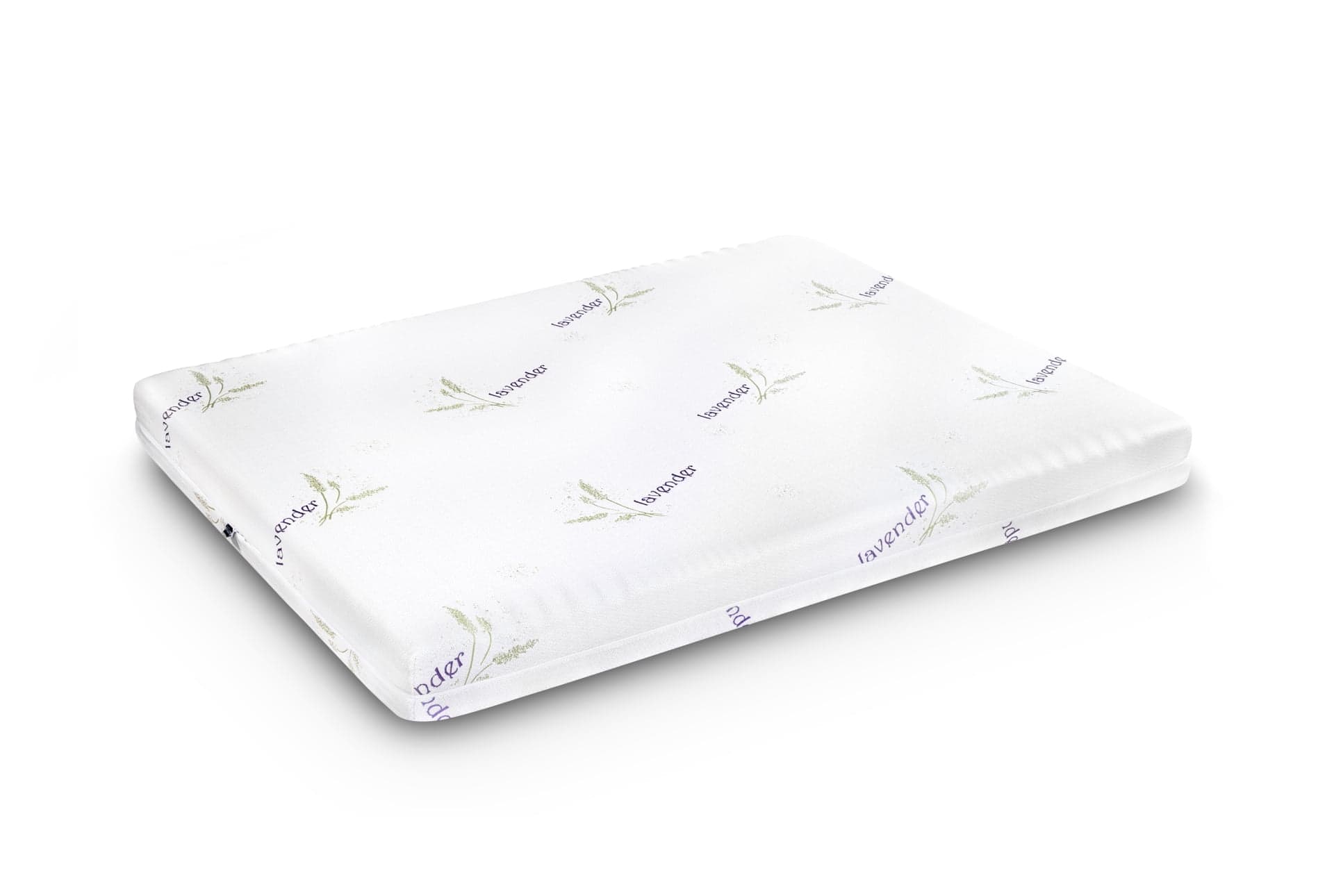 Saltea cu spumă poliuretanică 7 zone confort Somnart Lavender Fragrance 90x200, înălțime 18 cm, husă tratată lavandă, lavabilă, fermoar, fund anti-alunecare, fermitate medie