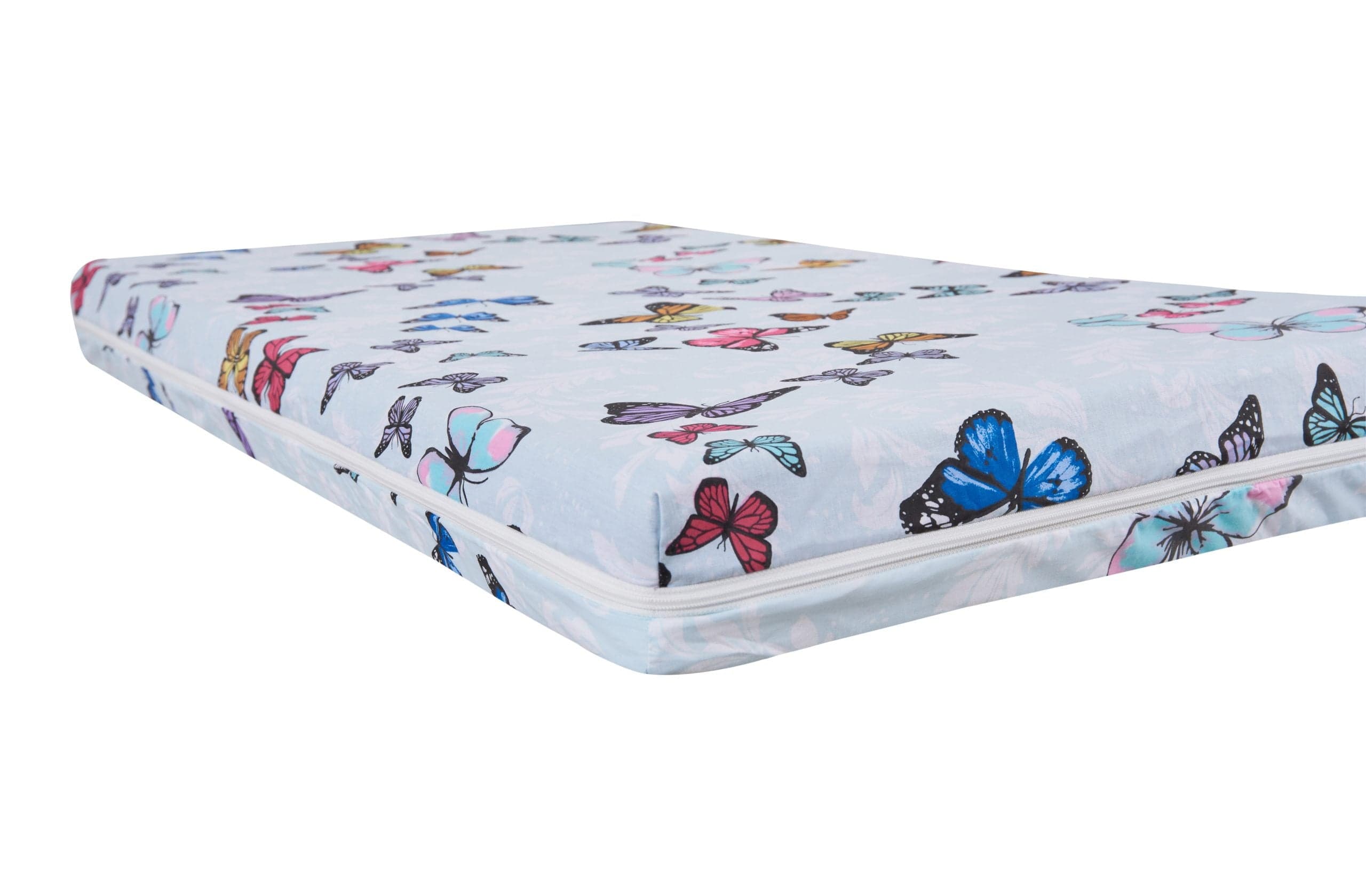 Saltea cu memorie Somnart Memory 60x120, înălțime 10 cm, pentru bebeluși și copii, husă impermeabilă, fermitate medie, model fluturi - 2