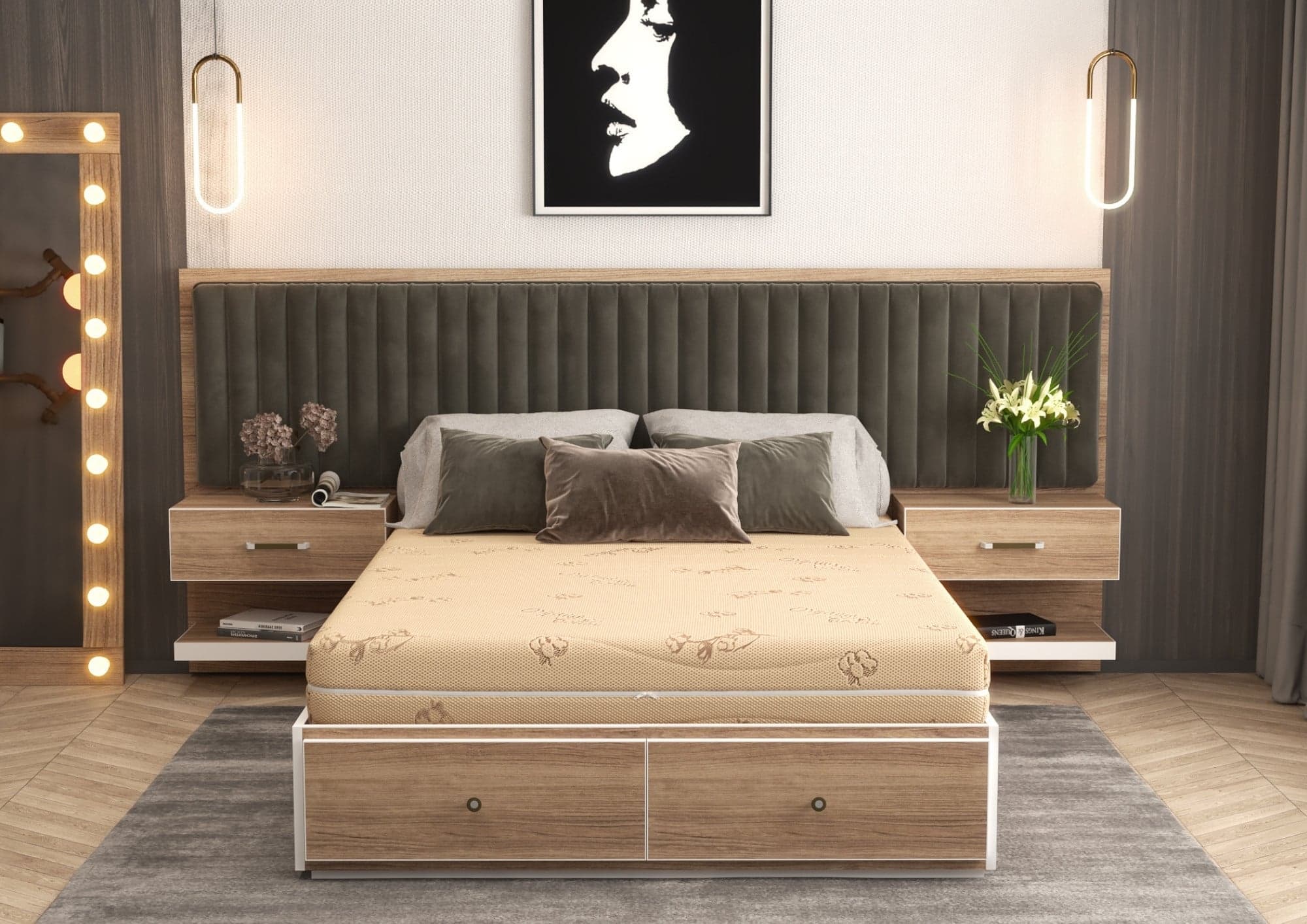 Saltea cu spuma poliuretanica Somnart Ortopedic Bio Cotton 140x200, inaltime 17 cm, ortopedica, husa detasabila si lavabila, fermitate medie - 3
