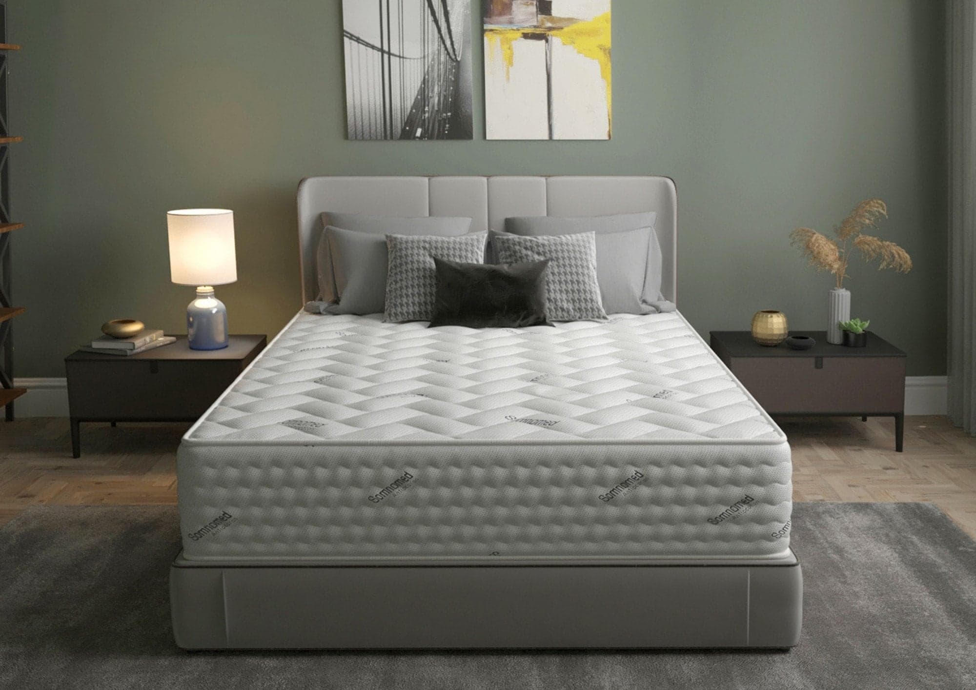 Saltea cu arcuri Pocket Somnomed Comfort Fit HoReCa 140x200, înălțime 30 cm, spumă cu memorie, husa tratament antifungic, fermitate mediu-tare - 4