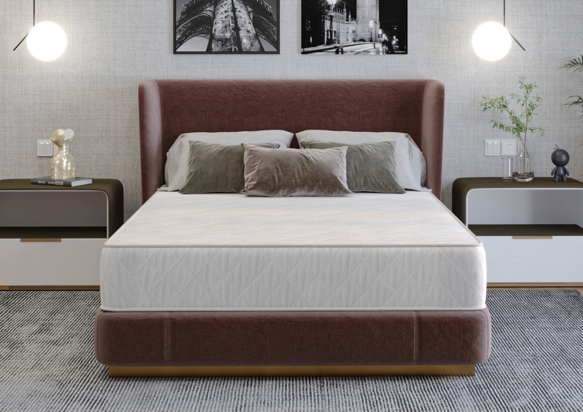 Saltea cu arcuri SomnART DORMA 120x190, înălțime 20 cm, ortopedică, husă matlasată, duritate medie - 3