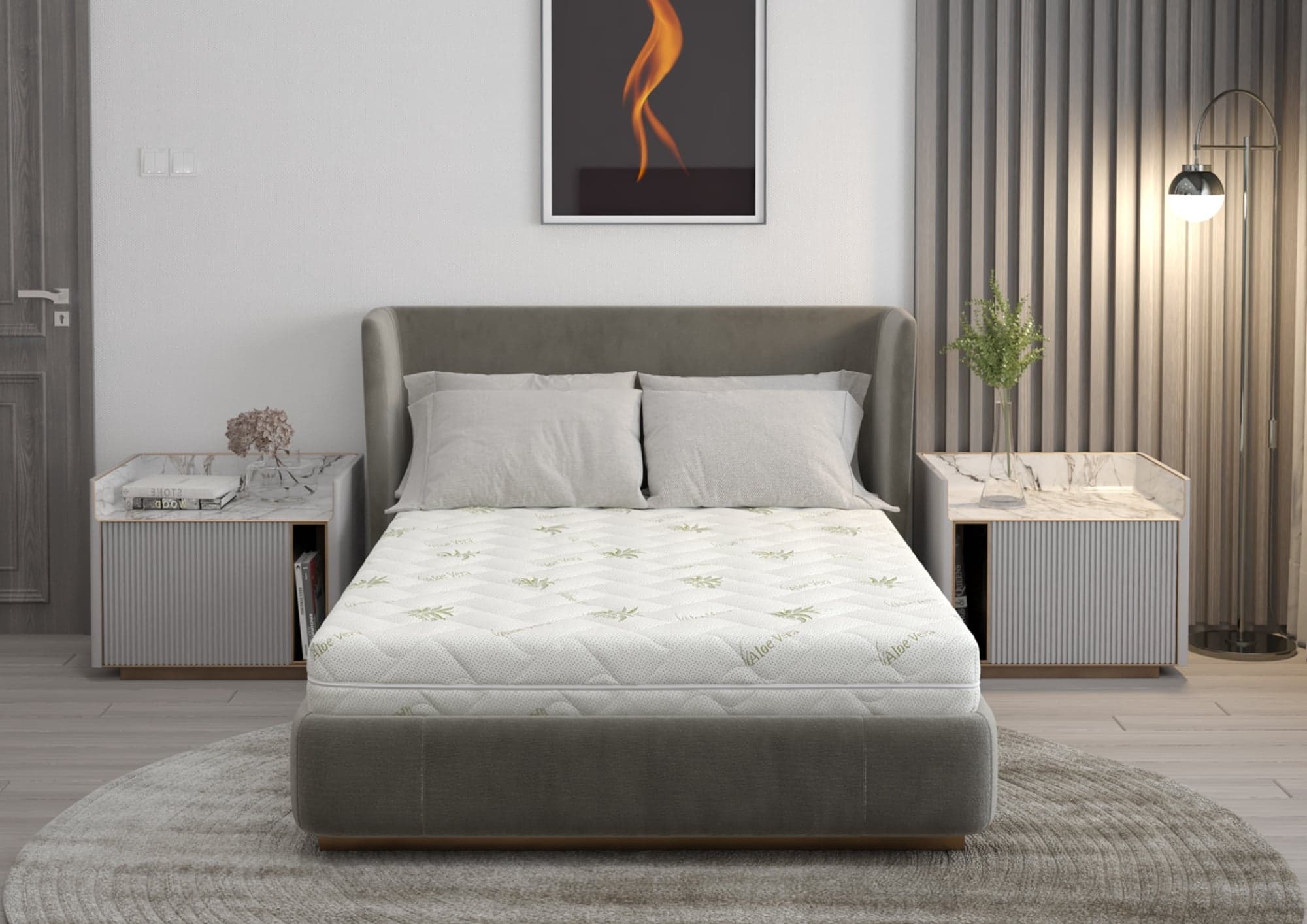 Saltea cu spumă poliuretanică SomnART FermiMax Aloe Vera 120x200, înălțime 15 cm, anatomică, husa lavabilă și detașabilă cu fermoar, rulată, fermitate ridicată - 3