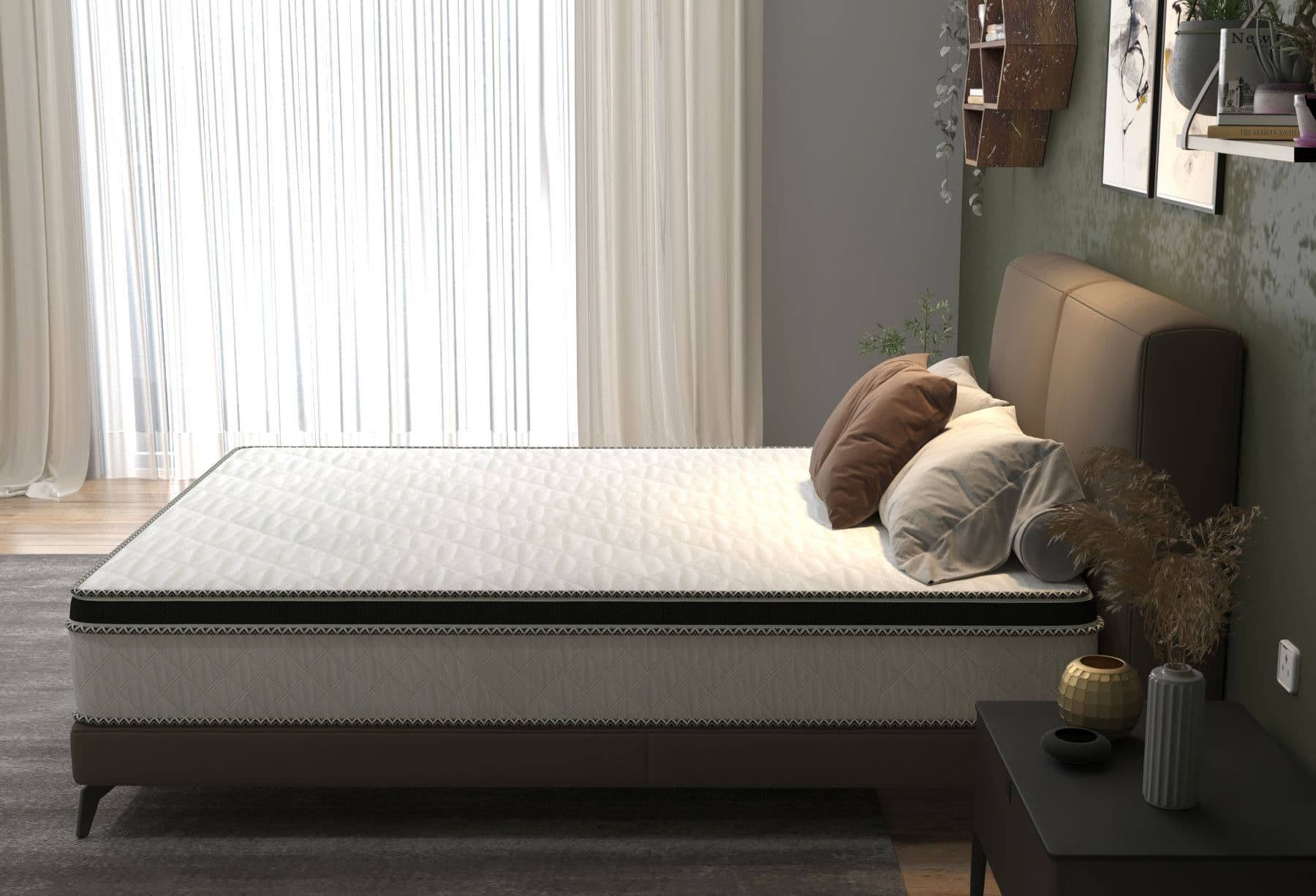 Saltea cu arcuri SomnART FERMO 100x200, înălțime 30 cm, superortopedică, husă matlasată, duritate extra ferma - 4