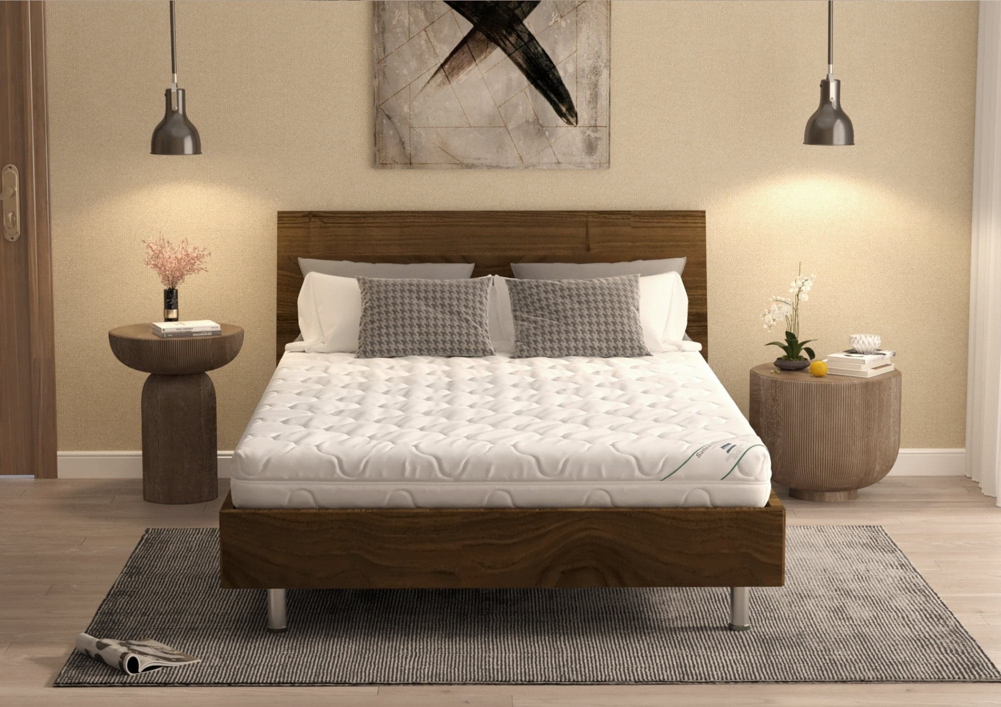 Saltea cu spumă poliuretanică HypoallergenicMed PolyCotton 160x200, hipoalergenică, husă lavabilă și detașabilă cu fermoar, fermitate medie - 3