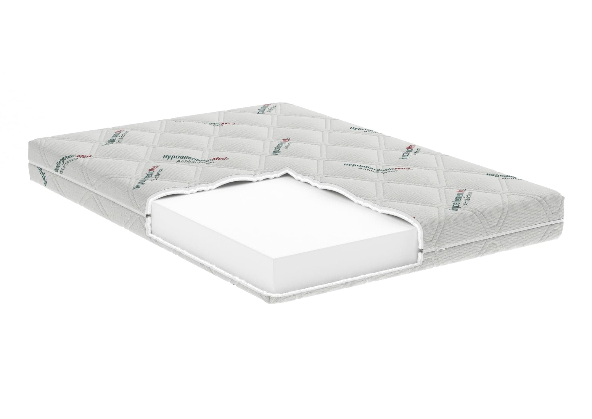 Saltea cu spumă poliuretanică Somnart HypoallergenicMed Antibacteria, 90x200, înălțime 18 cm, antibacterii, husă detașabilă cu fermoar, fermitate medie - 2