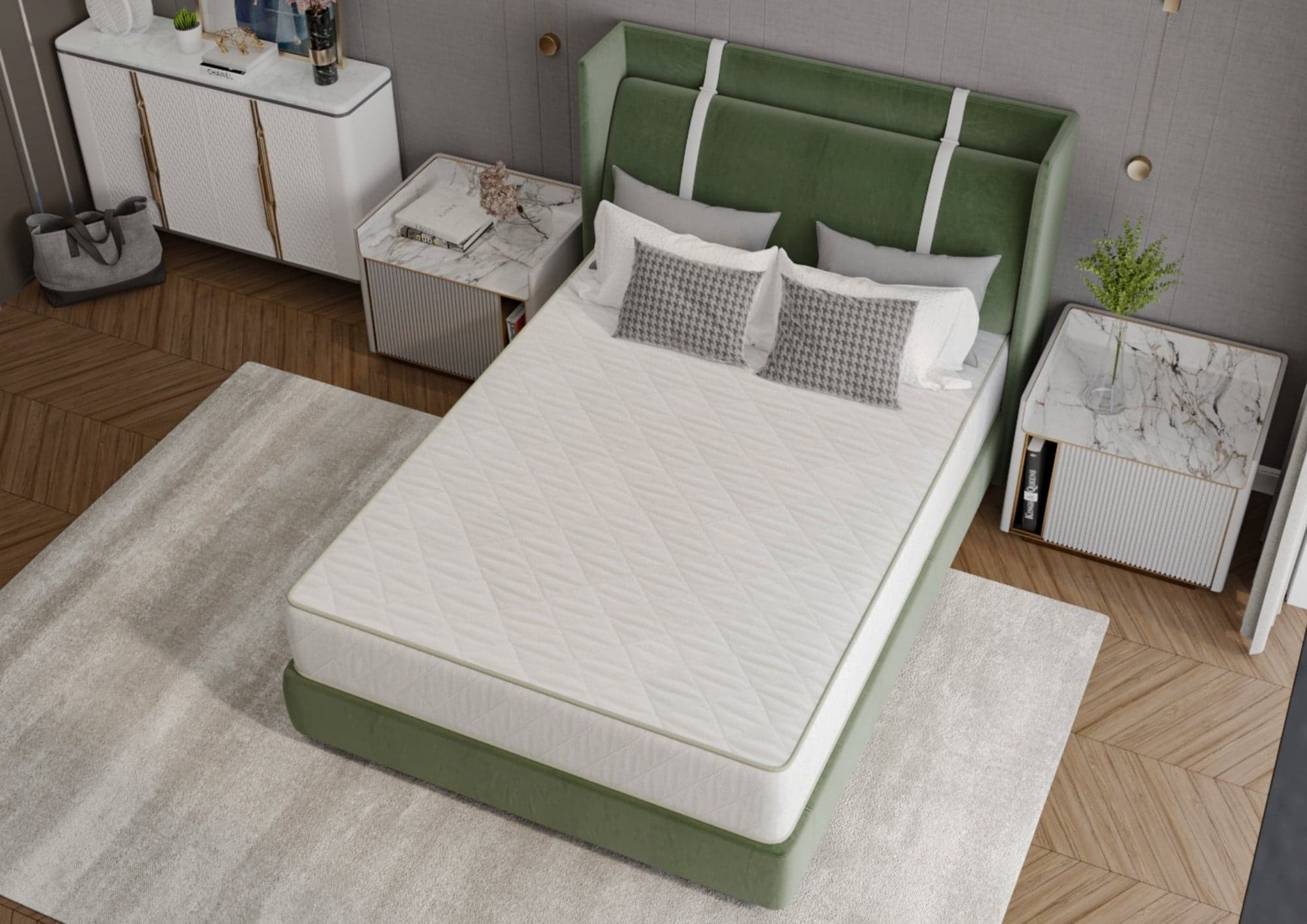 Saltea cu arcuri SomnART LETTO 90x200, înălțime 22 cm, ortopedică, husă matlasată, duritate medie-tare - 4