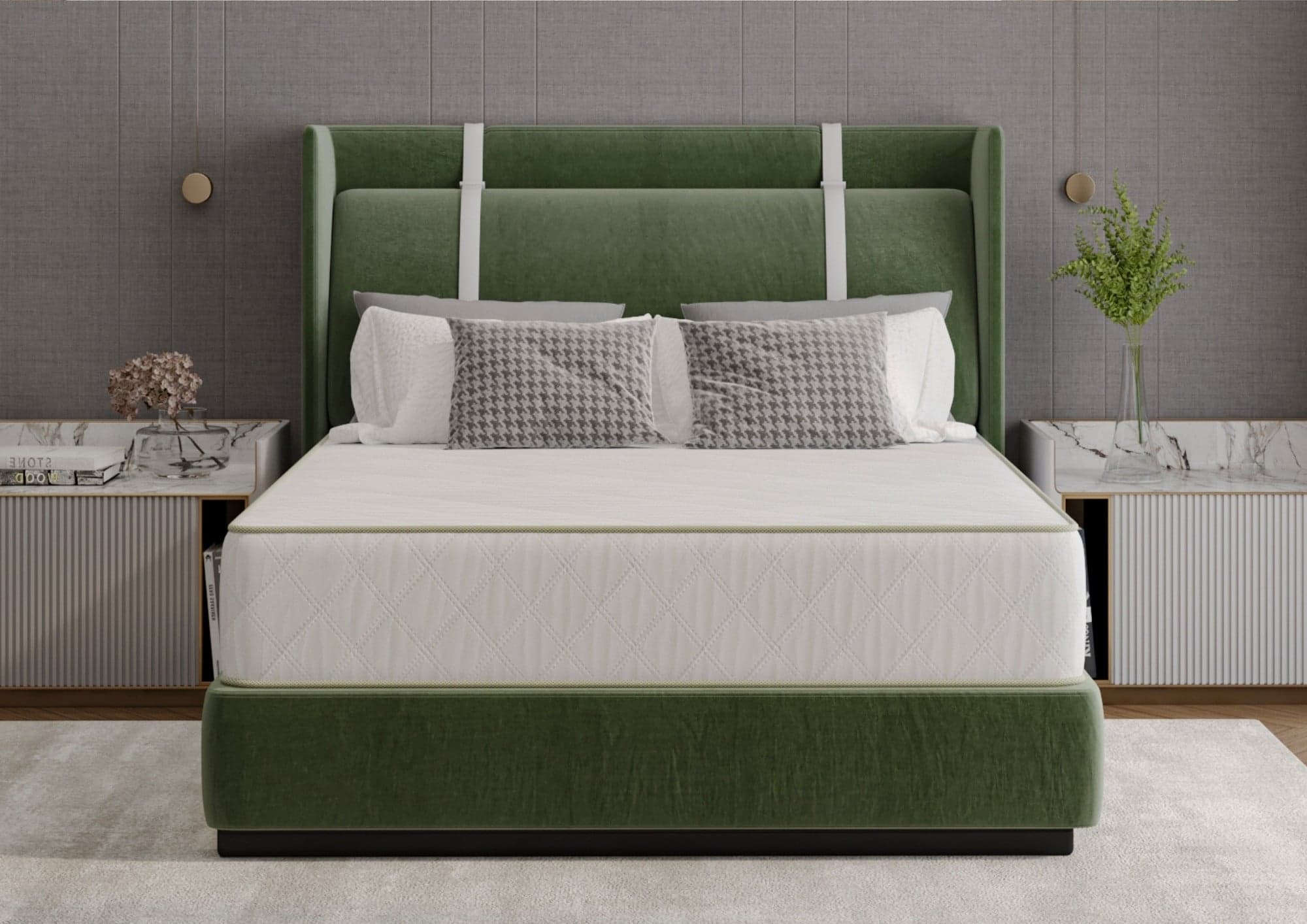Saltea cu arcuri SomnART LETTO 90x200, înălțime 22 cm, ortopedică, husă matlasată, duritate medie-tare - 3