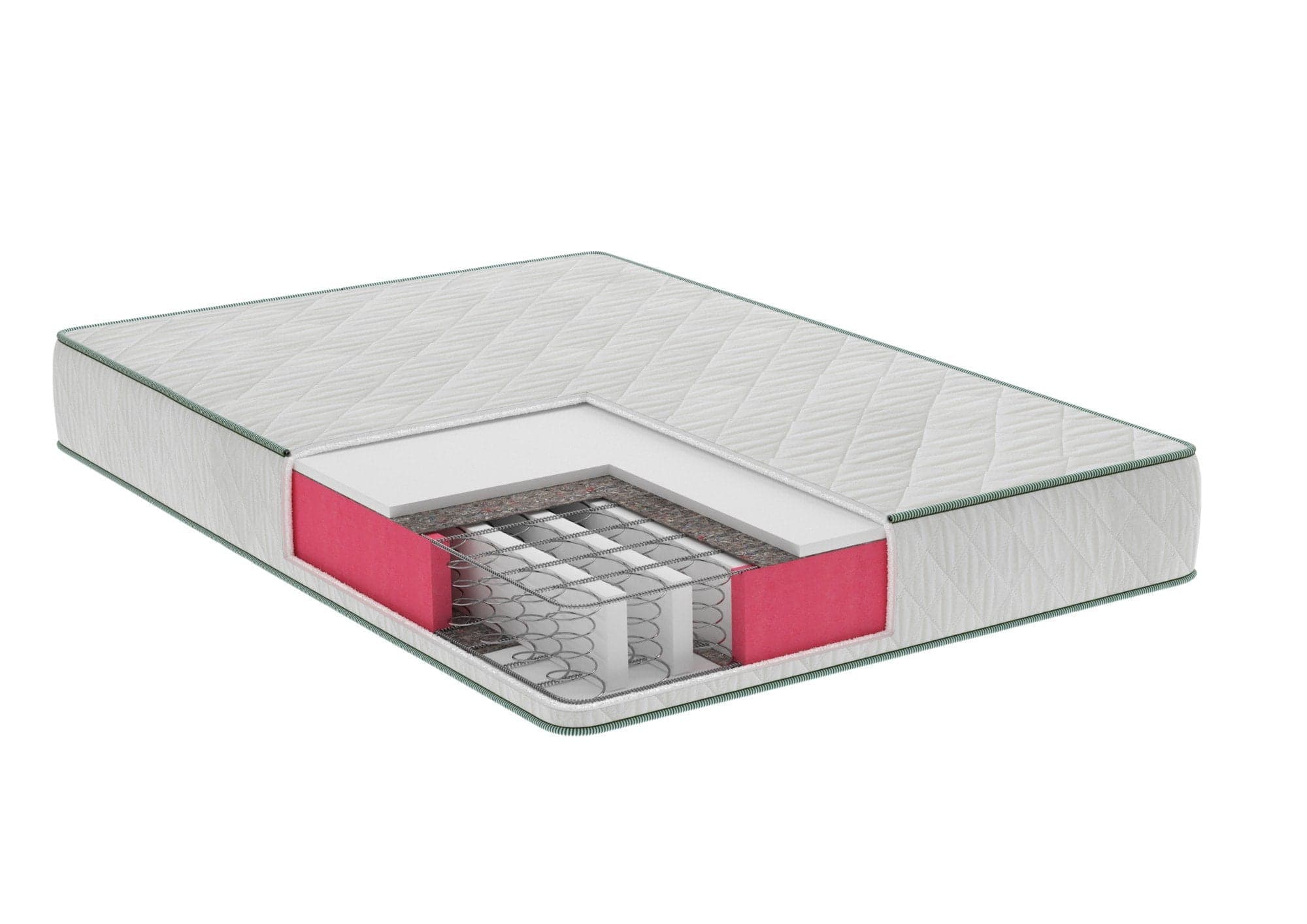 Saltea cu arcuri SomnART LETTO Plus 140x200, înălțime 24 cm, ortopedică, husă matlasată, duritate tare - 2