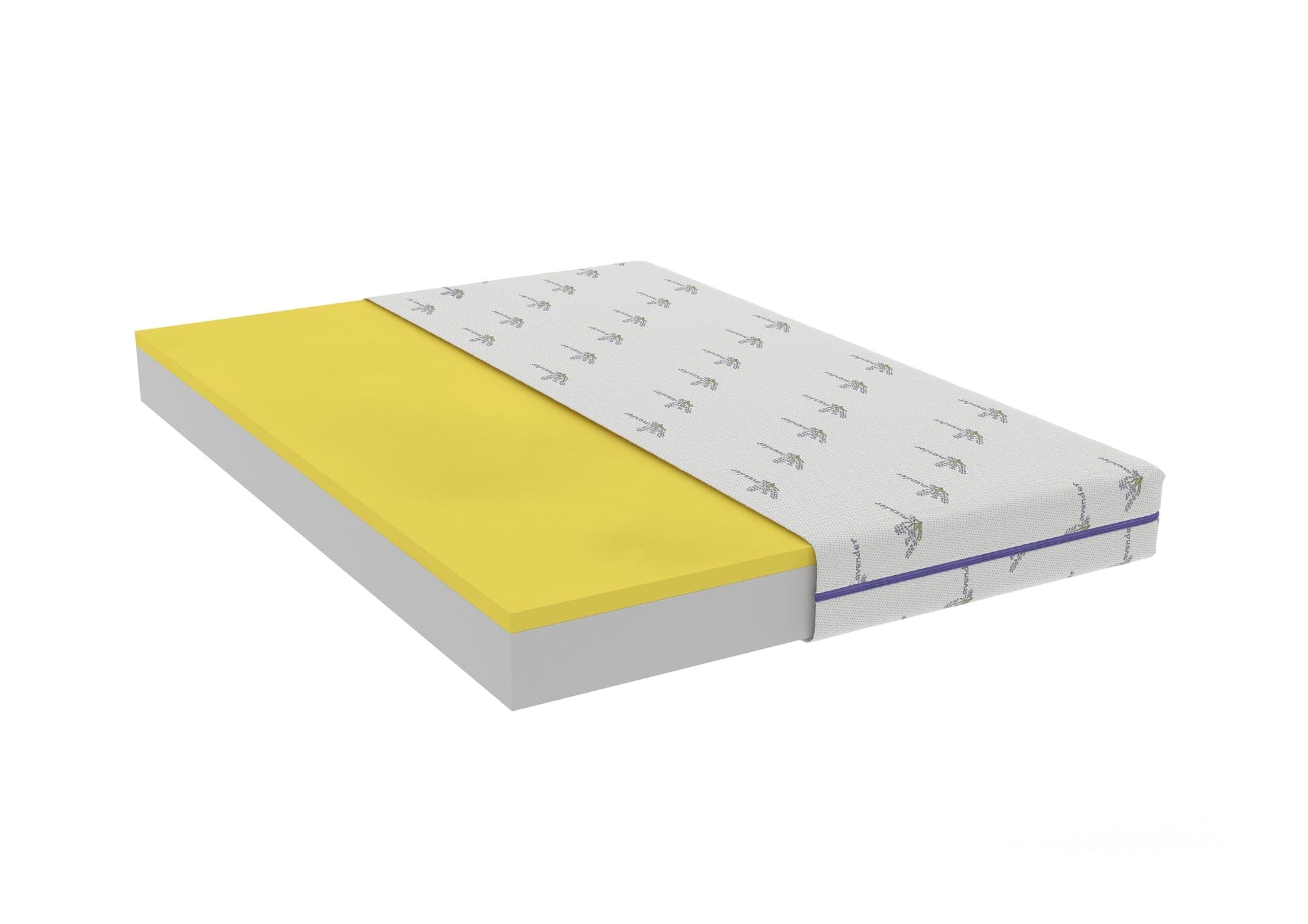 Saltea cu memorie Somnexpert Lavanda 160x200, înălțime 16 cm, ortopedică, husă tratată cu lavandă, lavabilă, cu fermoar, rulată, fermitate medie - 2