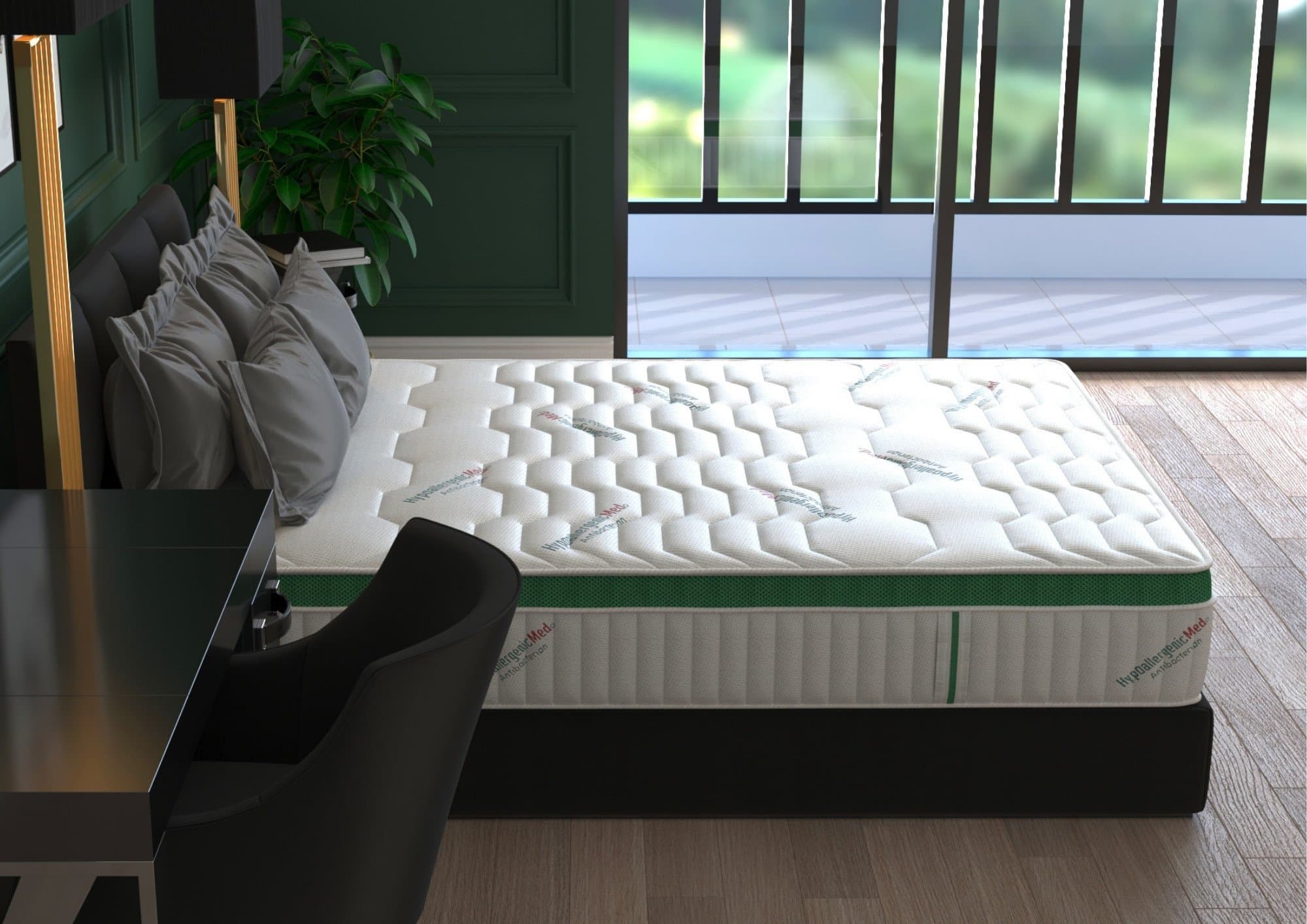 Saltea cu arcuri HypoallergenicMed Primo Protect 140x200, înălțime 23 cm, ortopedică, husă tratament antialergic, fermitate mediu-tare, sistem aerisire 3D - 4