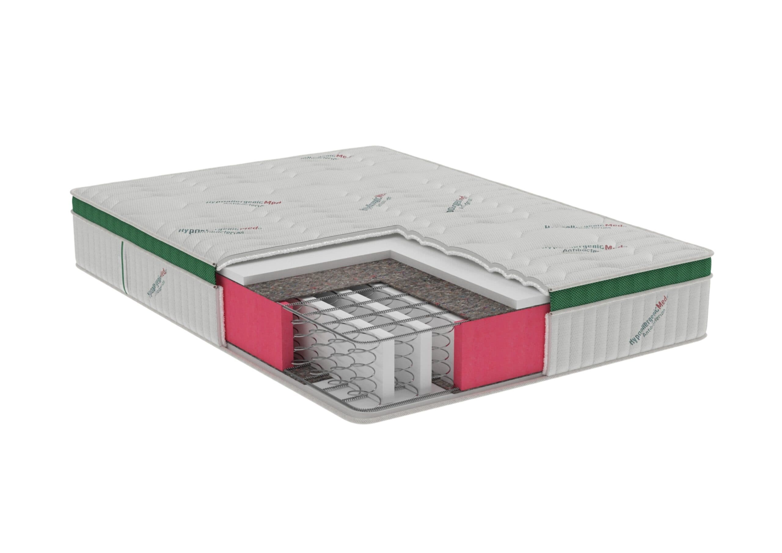 Saltea cu arcuri HypoallergenicMed Primo Protect 140x200, înălțime 23 cm, ortopedică, husă tratament antialergic, fermitate mediu-tare, sistem aerisire 3D - 2