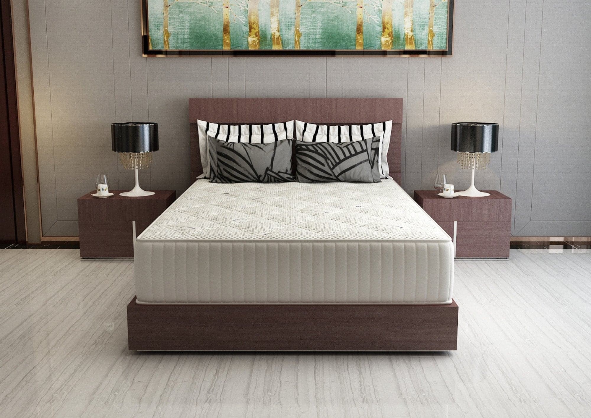 Saltea cu memorie si arcuri Silver Evolution Pocket Spring, Horeca, 90x200, inaltime 30 cm, husa cu ioni de argint, fermitate ridicata - 4