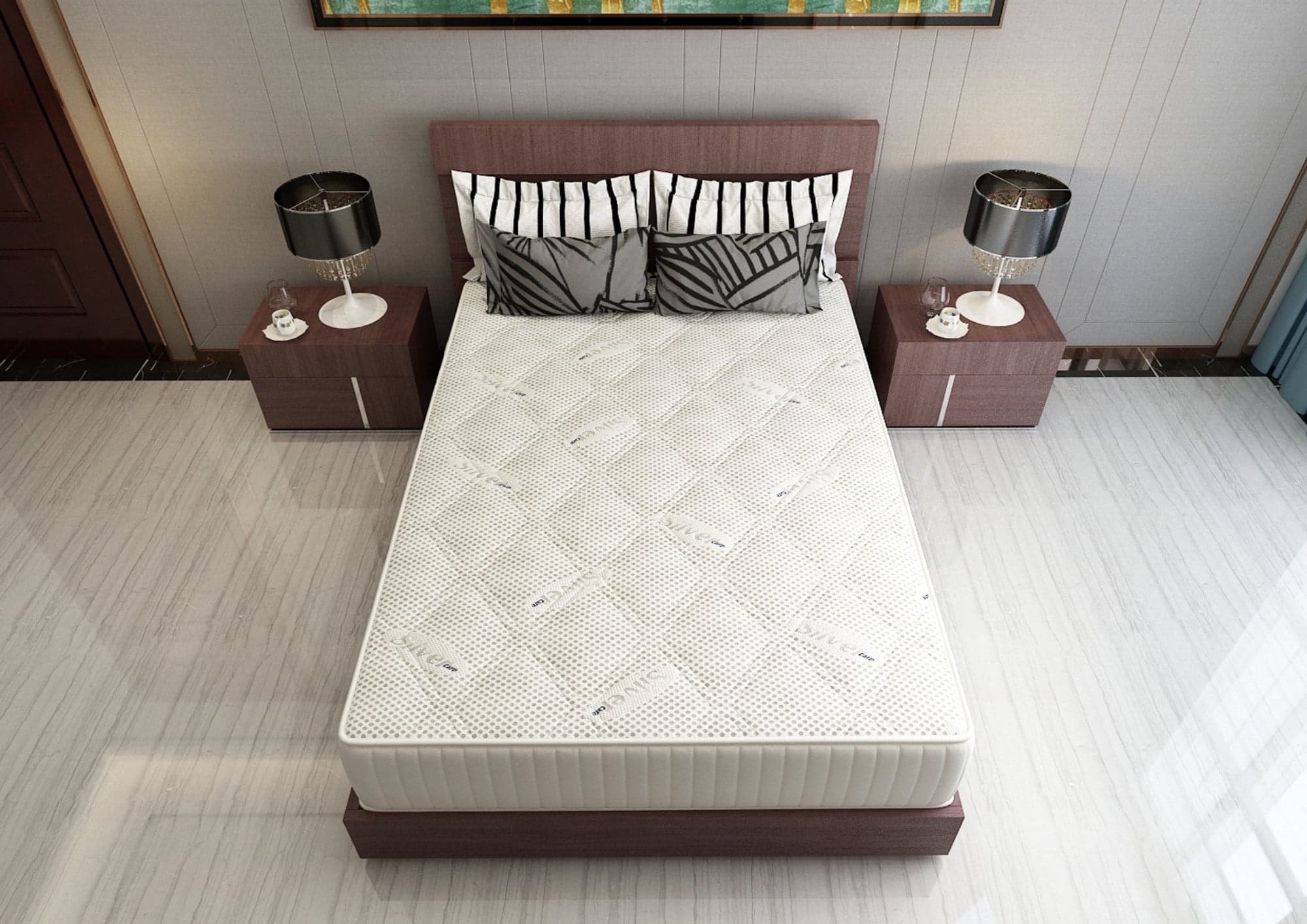 Saltea cu memorie si arcuri Silver Evolution Pocket Spring, Horeca, 90x200, inaltime 30 cm, husa cu ioni de argint, fermitate ridicata - 3