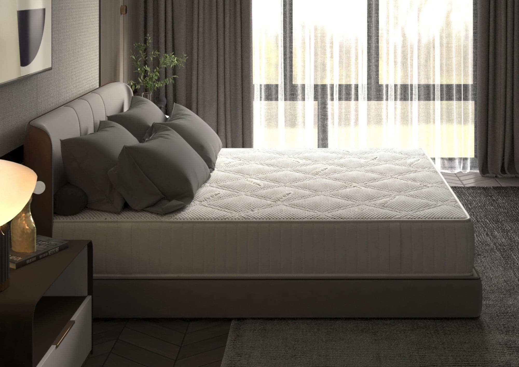 Saltea cu memorie Somnart Silver Relax 160x200, înălțime 24 cm, husă cu ioni de argint, cu mânere, fermitate medie - 3