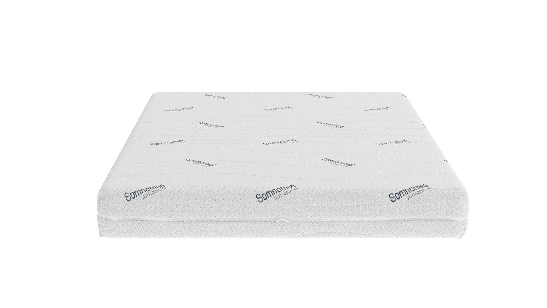 Saltea cu spumă poliuretanică Somnomed Antiacaria 160x200, înălțime 20 cm, pentru alergici, husă detașabilă și lavabilă cu tratament antiacarian, fermitate medie - 5