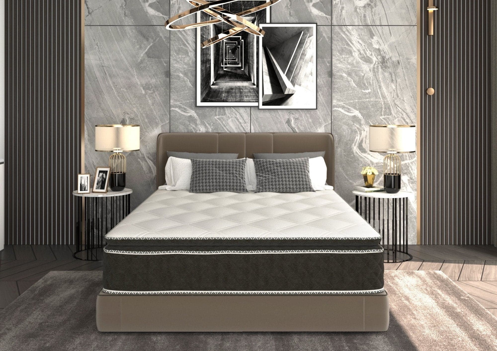 Saltea cu arcuri si memorie Somnexpert Top Confort 140x200x30, fermitate mediu-tare, cu topper integrat, cu manere - 3