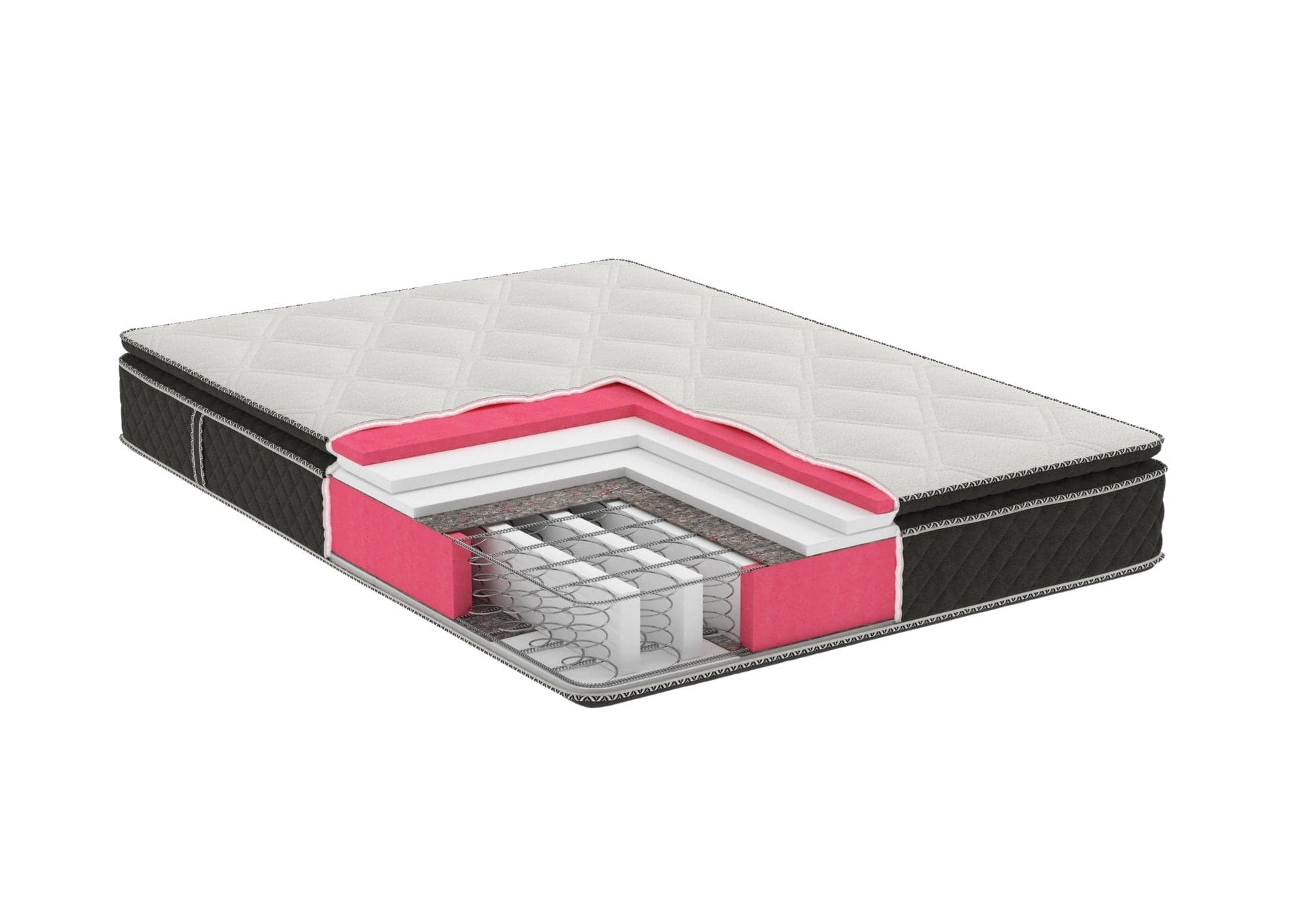 Saltea cu arcuri si memorie Somnexpert Top Confort 140x200x30, fermitate mediu-tare, cu topper integrat, cu manere - 2