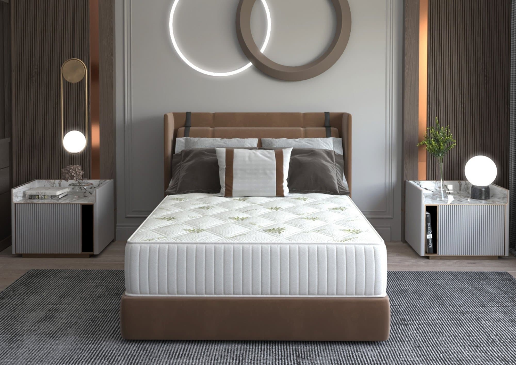 Saltea cu memorie Somnart Memory Ultimate 160x200, înălțime 24 cm, husă cu Aloe Vera, cu mânere, fermitate mare