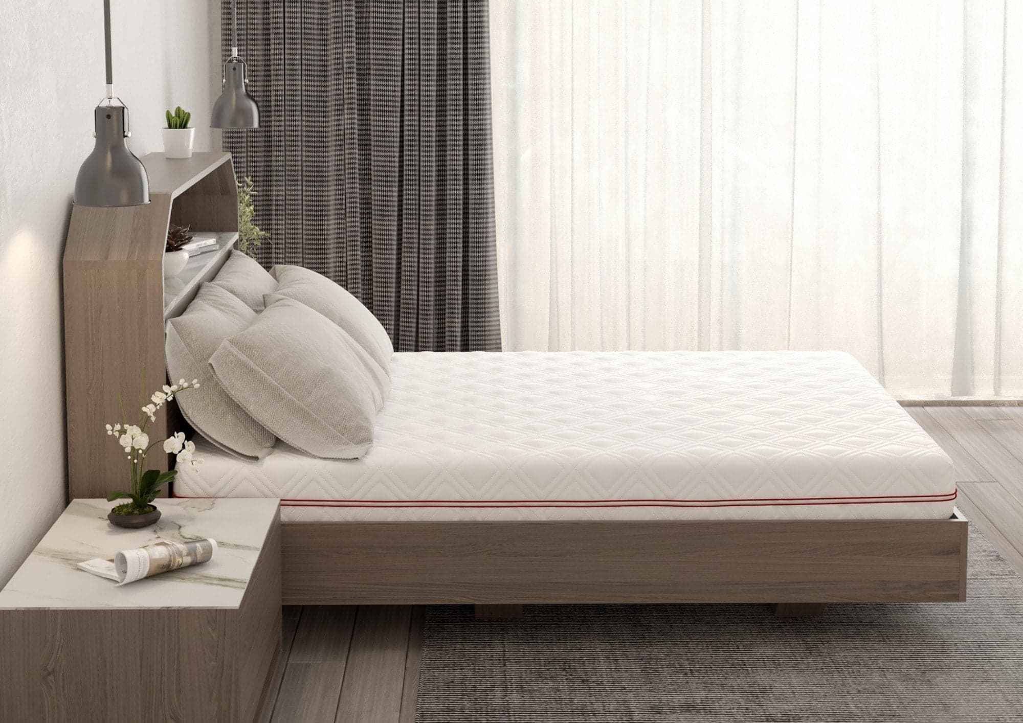 Saltea cu memorie SOMNART 90x200, înălțime 17 cm, ortopedică, husă detașabilă cu fermoar, fermitate medie - 3
