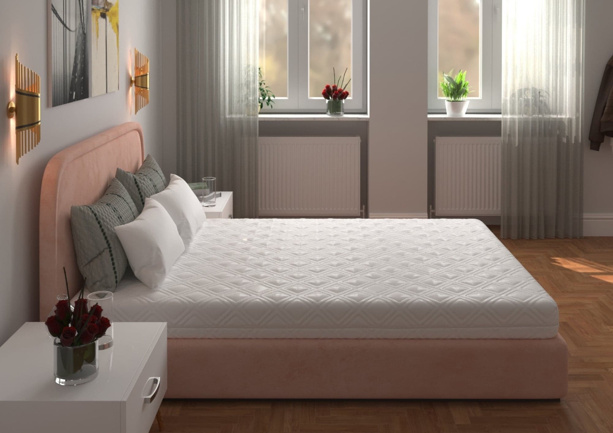 Saltea cu spumă poliuretanică SOMNART 90x200, înălțime 20 cm, ortopedică, husă detașabilă cu fermoar, rulată, fermitate medie - 4