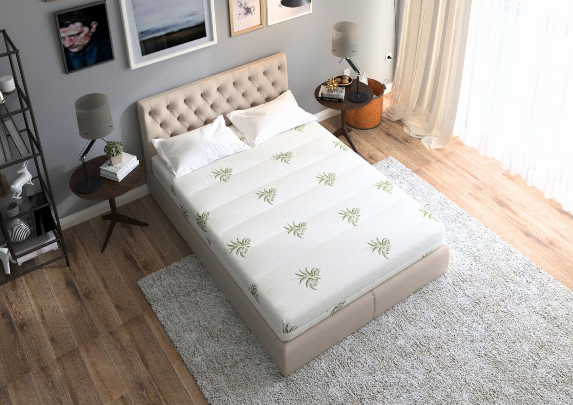 Saltea cu memorie Somnart XXL Memory Plus 140x200, înălțime 25 cm, pentru persoane supraponderale, husă Aloe Vera detașabilă, rulată, fermitate mare - 3