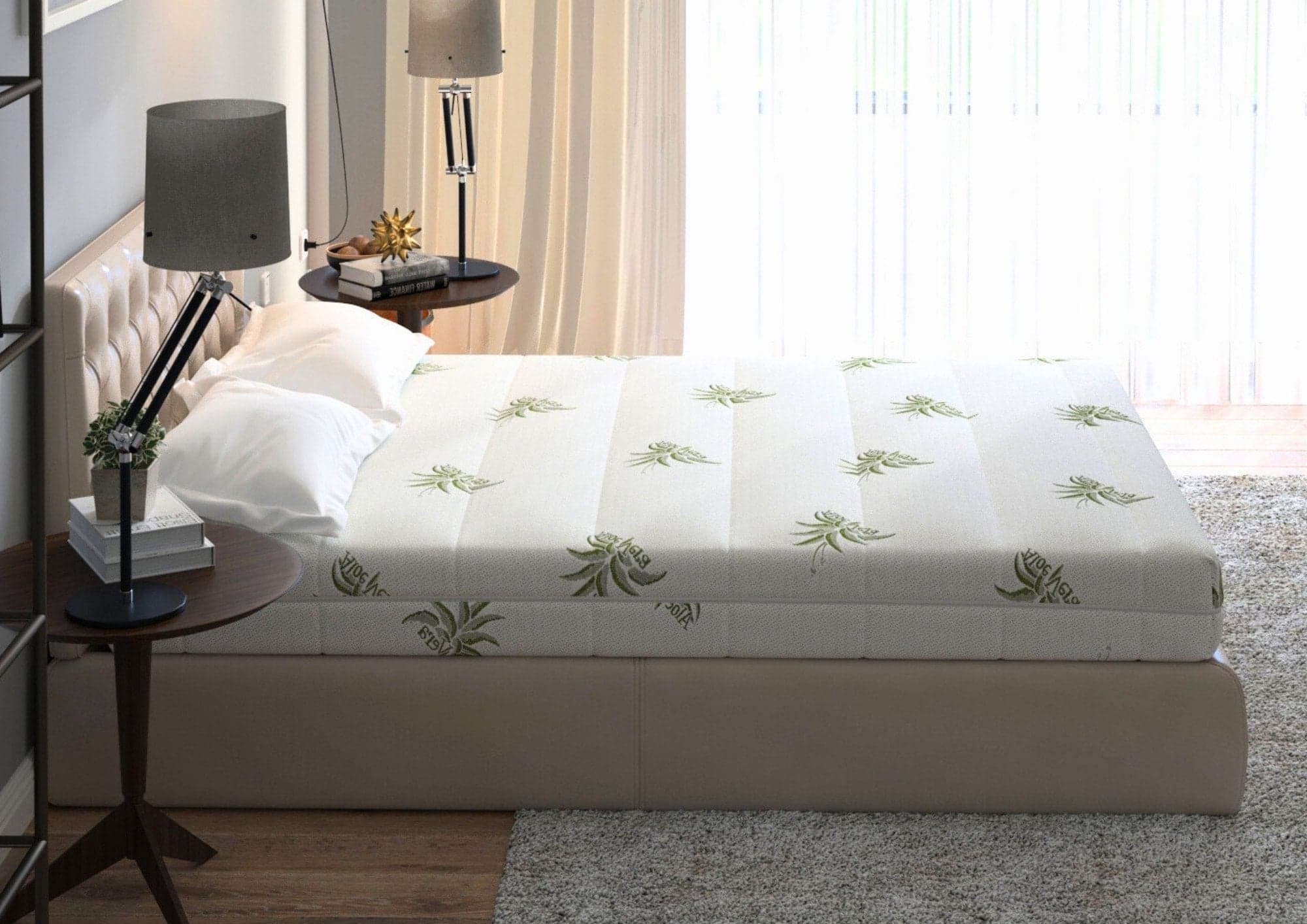 Saltea cu memorie Somnart XXL Memory Plus 140x200, înălțime 25 cm, pentru persoane supraponderale, husă Aloe Vera detașabilă, rulată, fermitate mare - 5