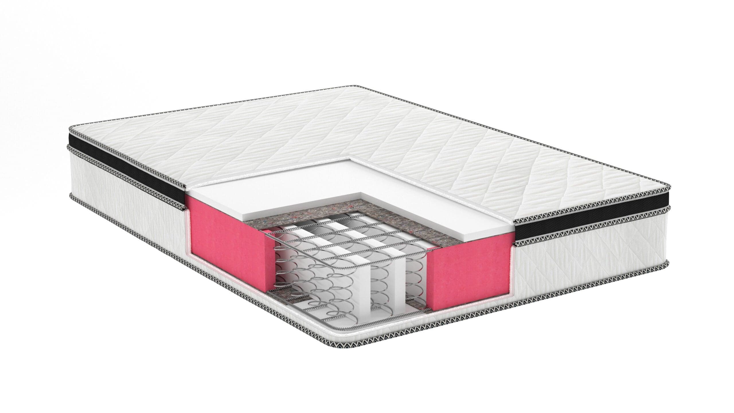 Saltea cu arcuri SomnART FERMO 100x200, înălțime 30 cm, superortopedică, husă matlasată, duritate extra ferma - 2