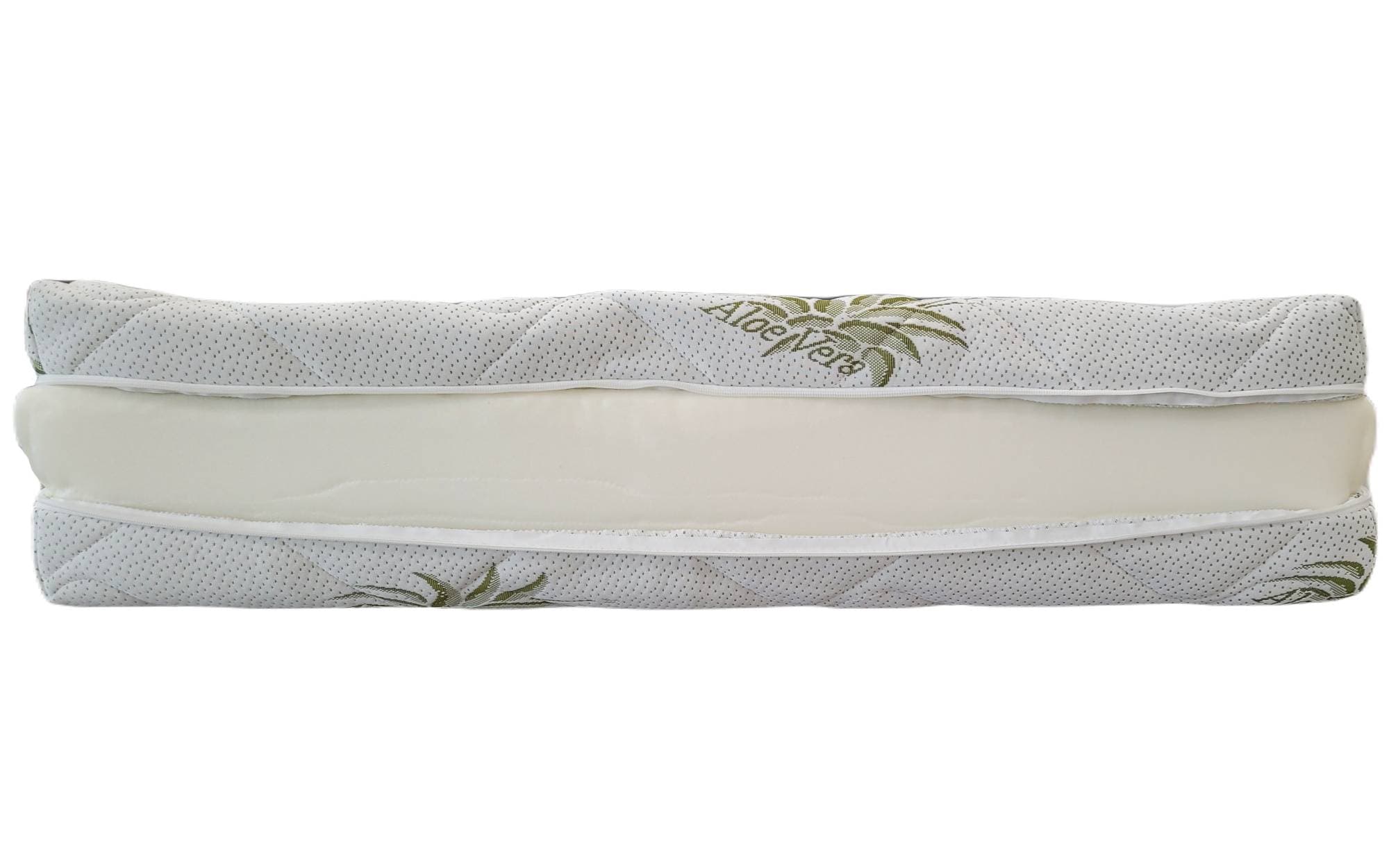 Husa saltea 100x200x25, Aloe Vera, matlasata,  lavabila, detasabila, cu fermoar 4 laturi - 3