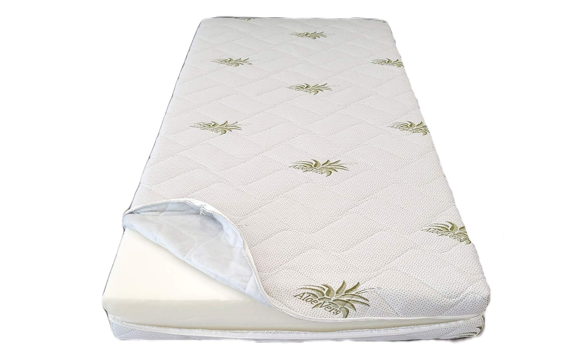 Husa matlasata, tricot Aloe Vera, Fill 150g, tnt 15g, 3D client, fermoar 4 laturi, 180x200x26 cm