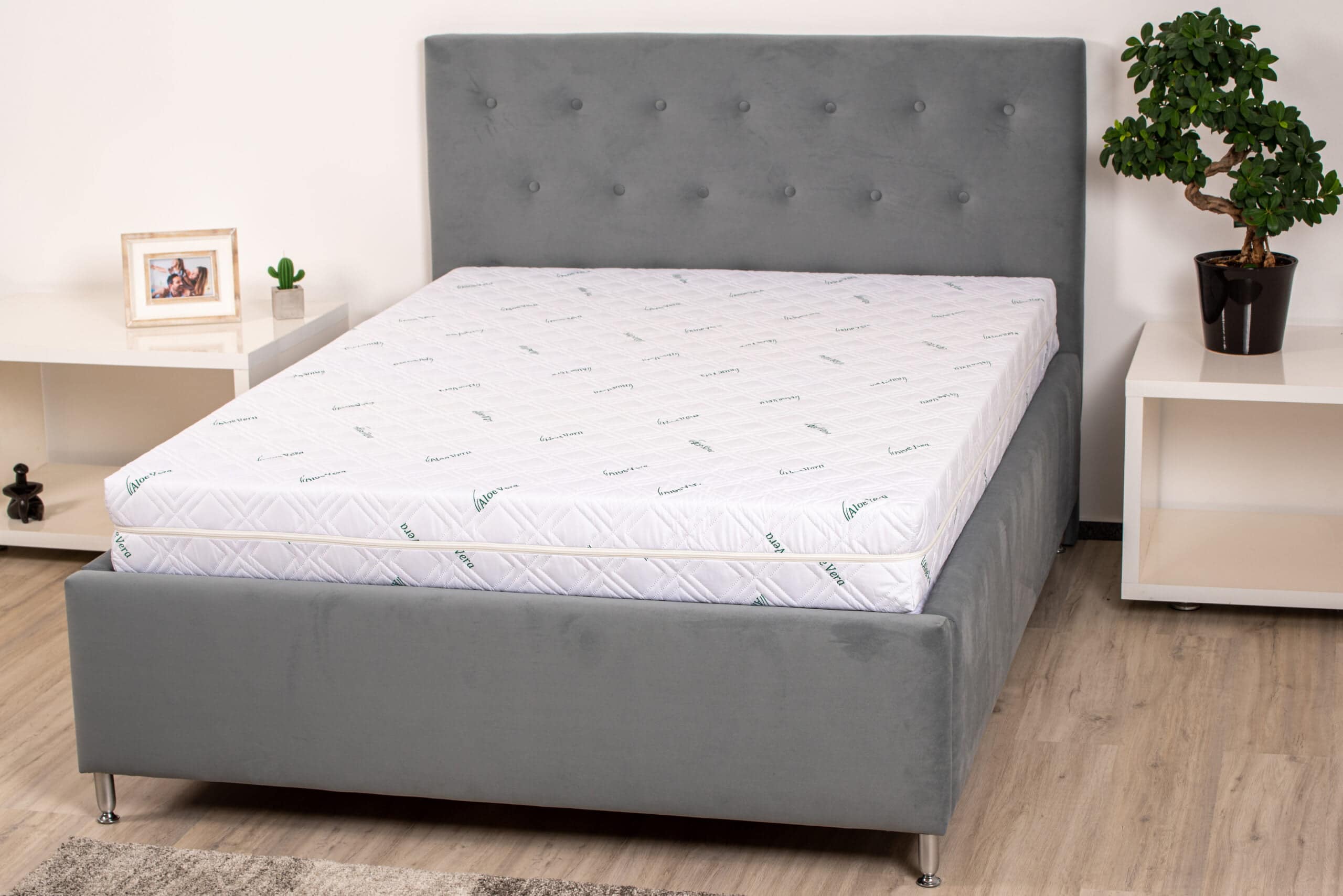 Saltea cu spumă poliuretanică Somnart Avantaj Ortopedic Aloe Vera 140x200, înălțime 16 cm, ortopedică, husă detașabilă, hipoalergenică, rulată, fermitate medie - 7