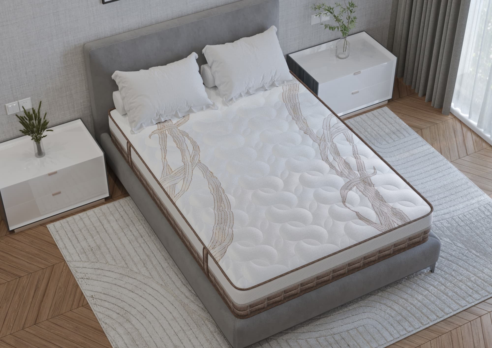 Saltea cu arcuri Caramel Dream Pocket Multilayer, 160x200, inaltime 20 cm, fermitate medie - 3