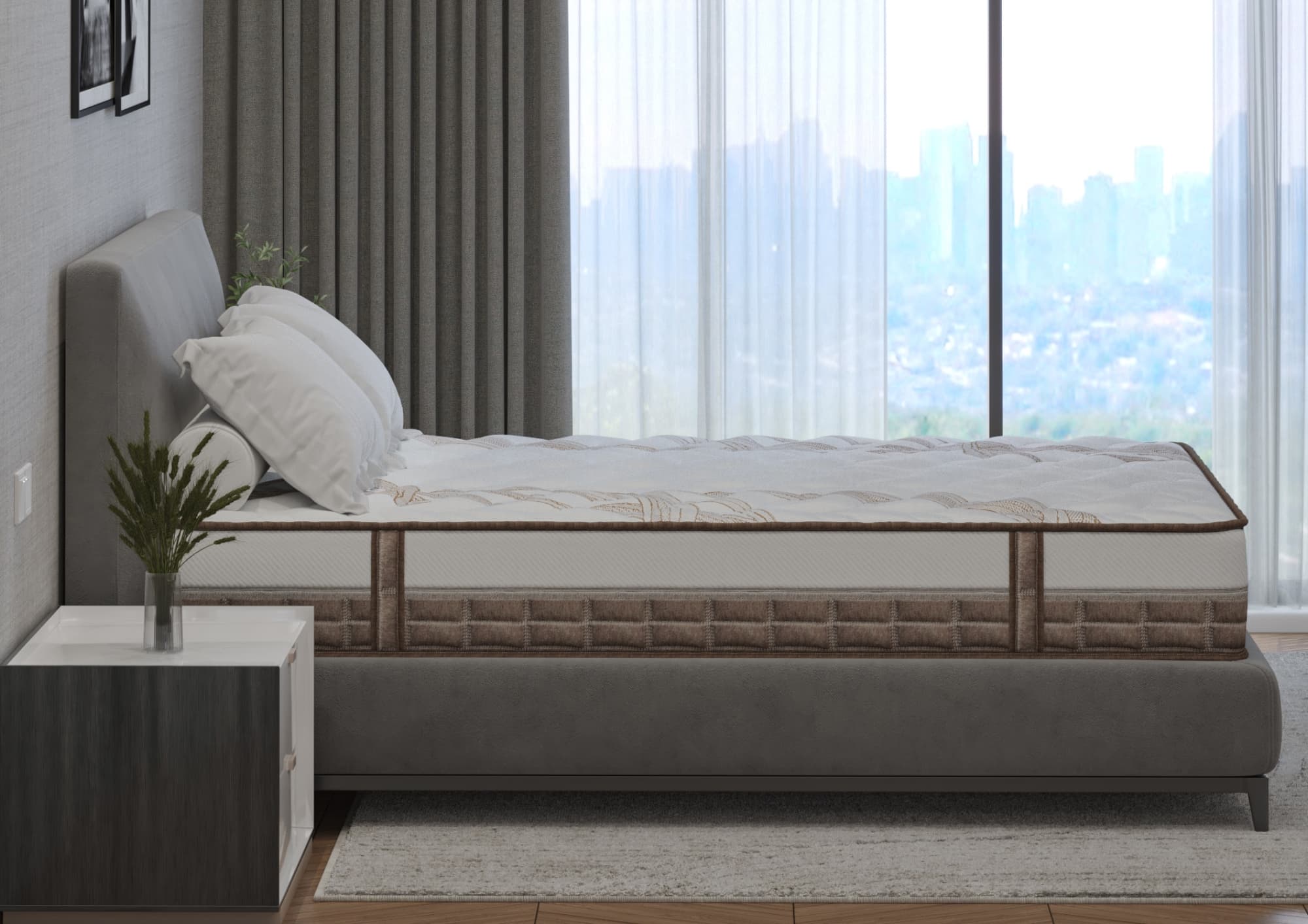 Saltea cu arcuri Caramel Dream Pocket Multilayer, 160x200, inaltime 20 cm, fermitate medie - 4