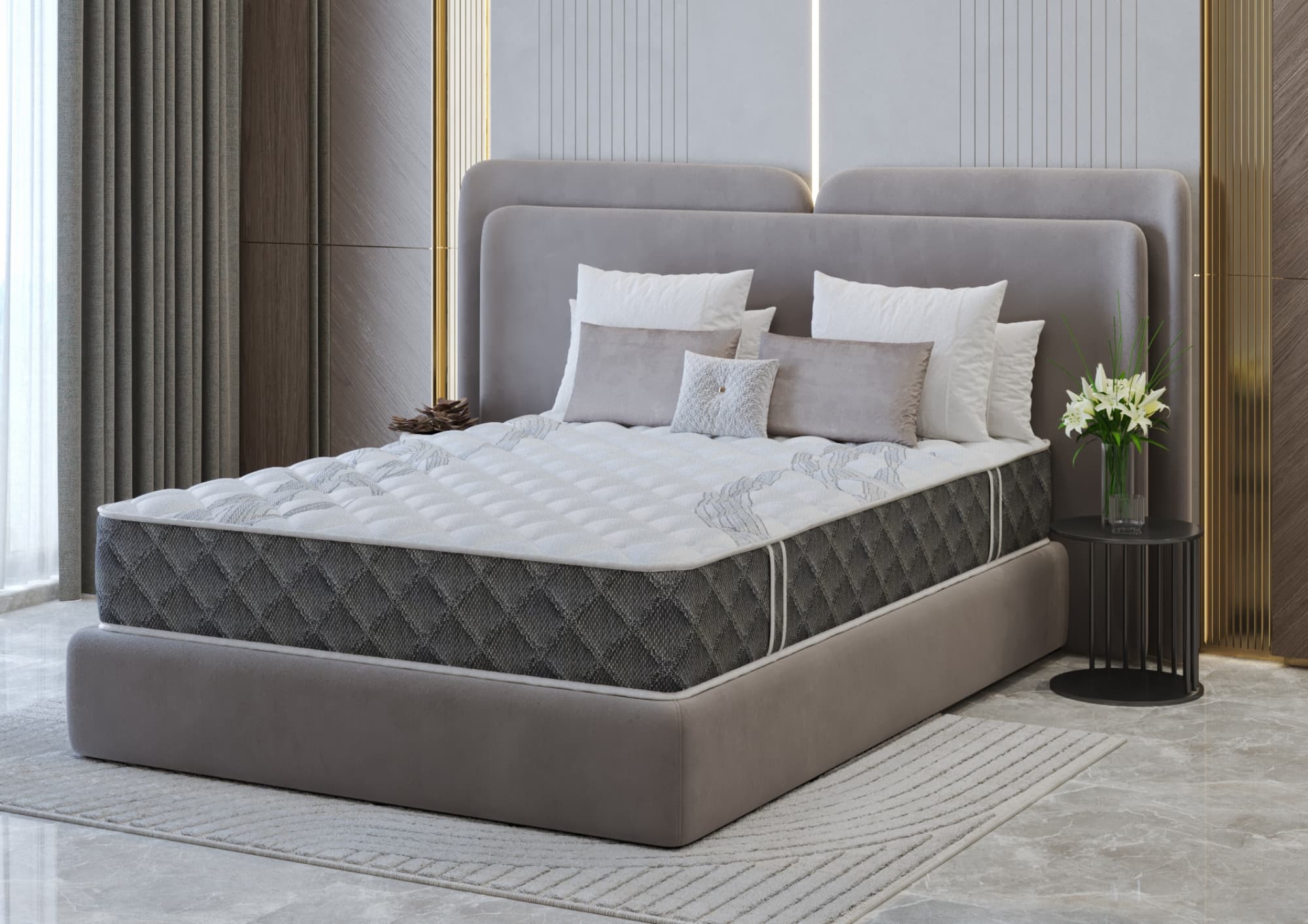 Saltea Somnart Memory Dream 90x200, înălțime 24 cm, cu mânere, fermitate mediu-tare