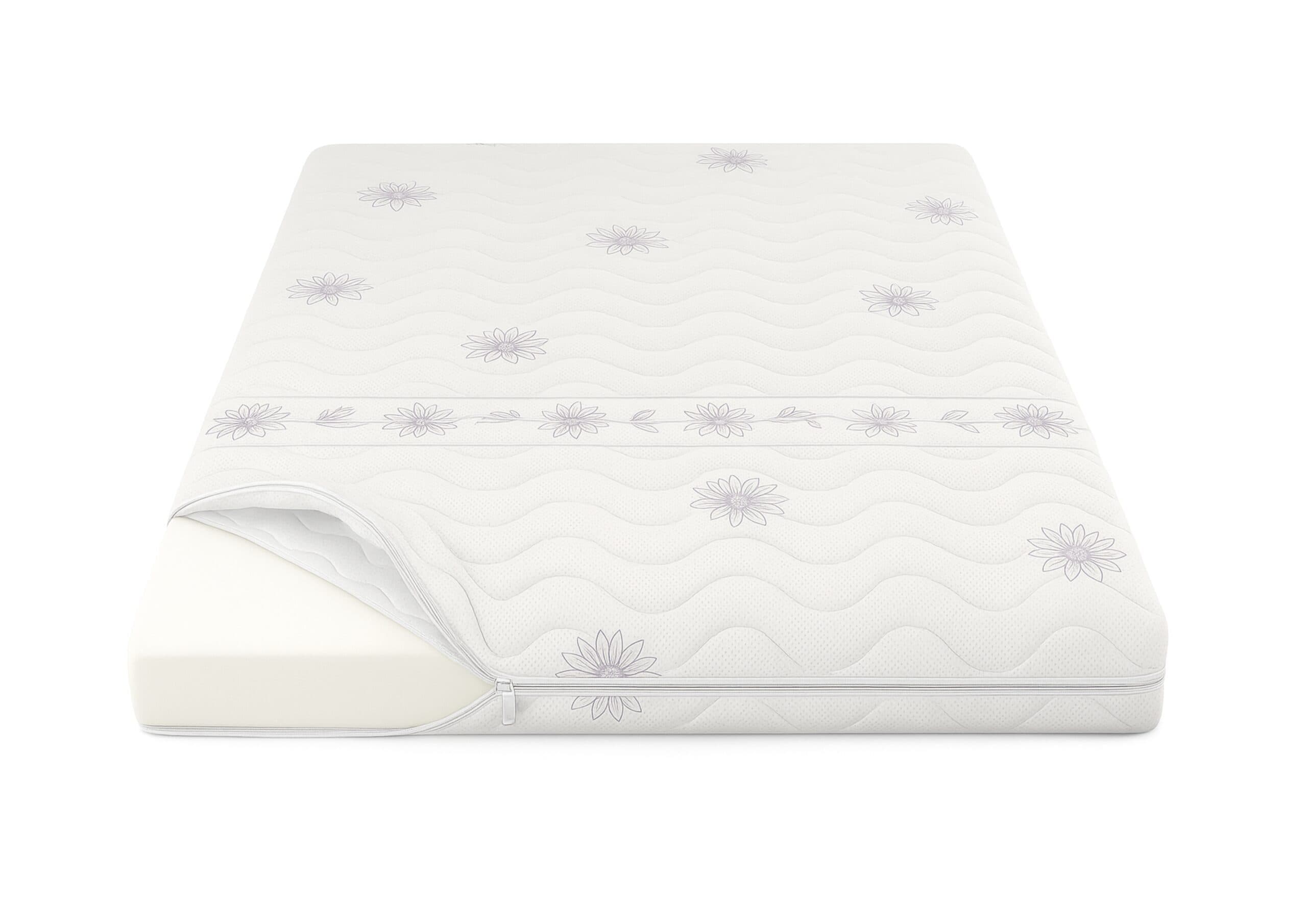 Husa saltea 180x200x25, Passiflora, matlasata, lavabila, detasabila, cu fermoar 4 laturi