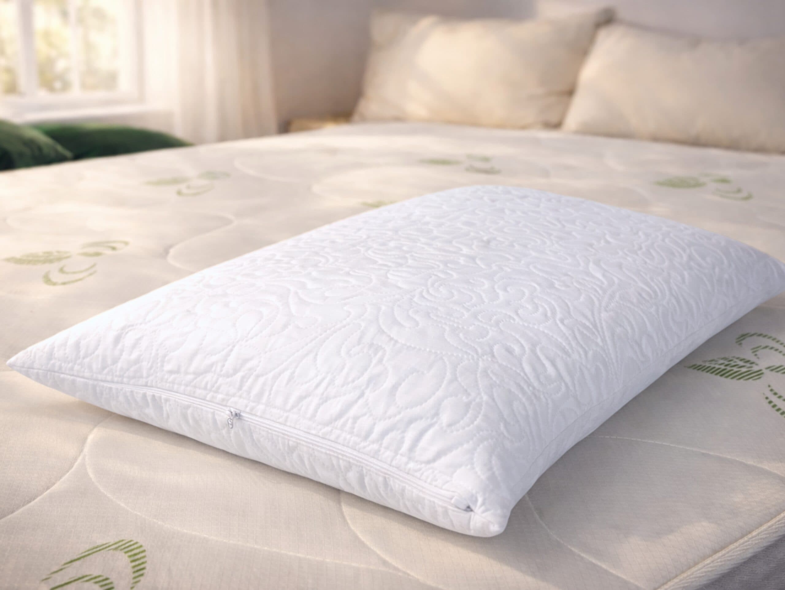 Set 2 Perne ajustabile 50×70 Somnia, microfibra, lavabile la masina, vidat, alb - 3