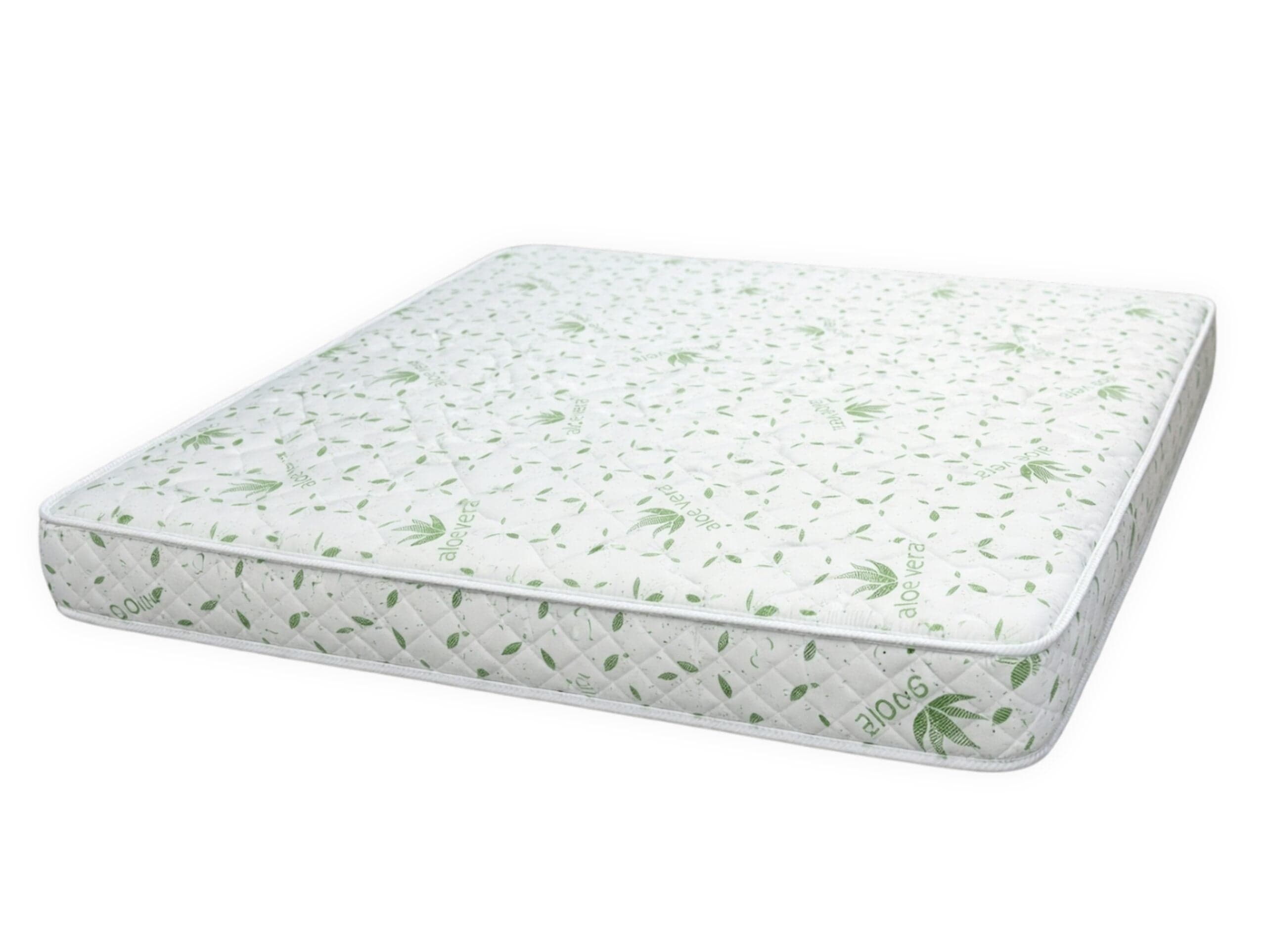 Saltea cu arcuri Somnia Aloe Vera 120×200, inaltime 20 cm, ortopedica, husa matlasata, doua fete, duritate medie - 7