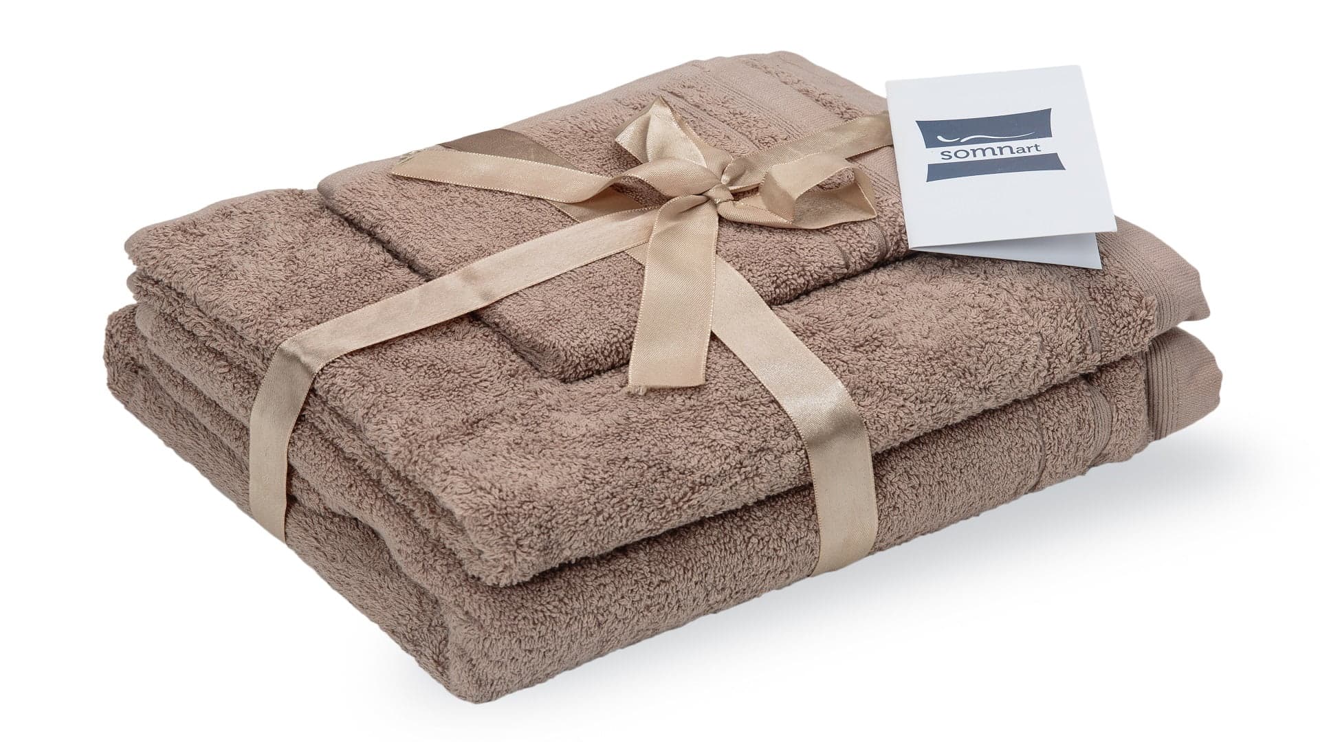 Set prosoape bumbac Somnart 400gsm de fata 50x90 cm + de corp 70x140 + de maini 30x50 cm - bej