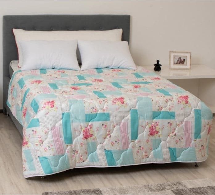 Pilota matlasata Purple Flowers Viseo Somnart, microfibra, 220x200 cm, 300 g/mp