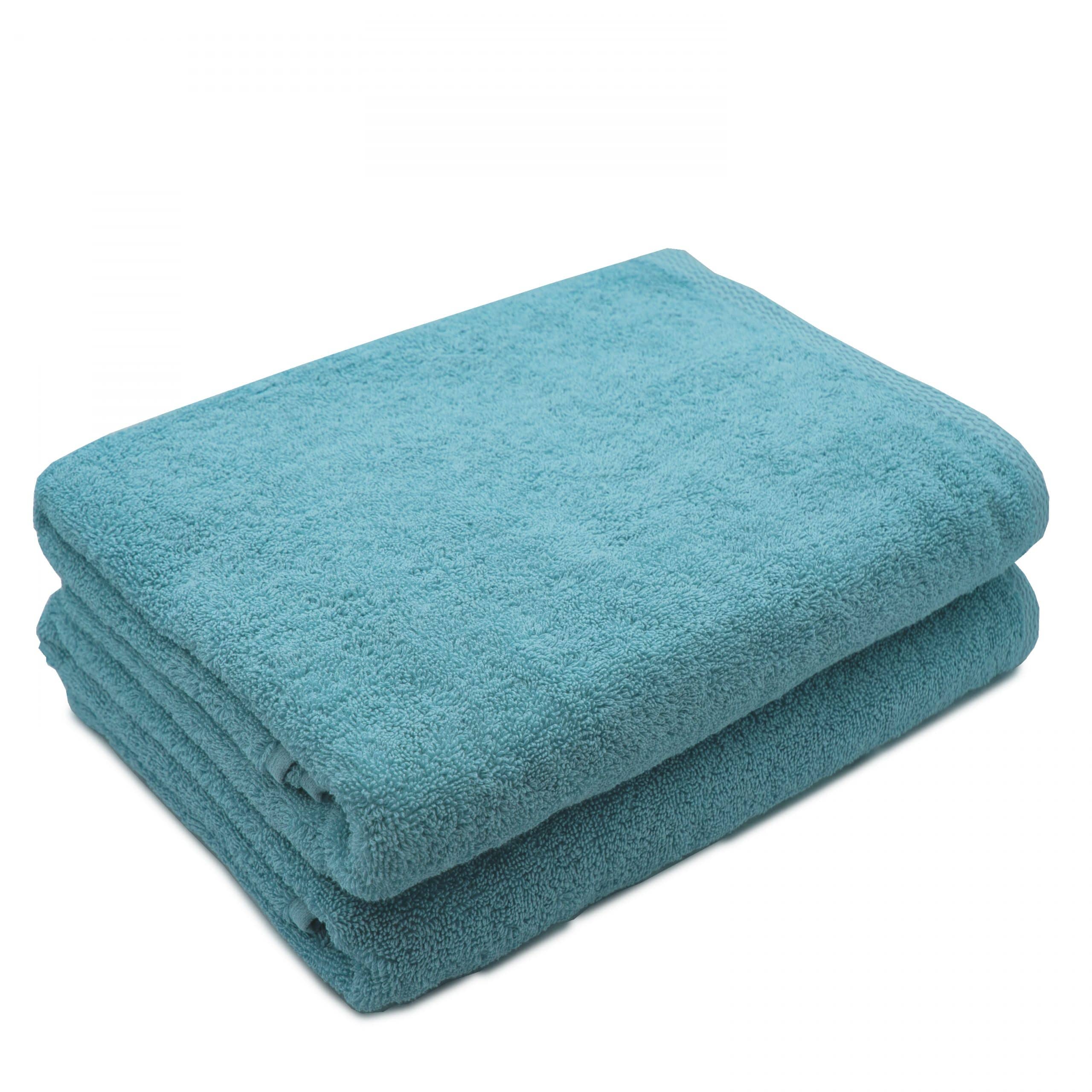 Set 2 prosoape de corp bumbac 100%, 600gsm, Somnart, 70x140cm, turcoaz