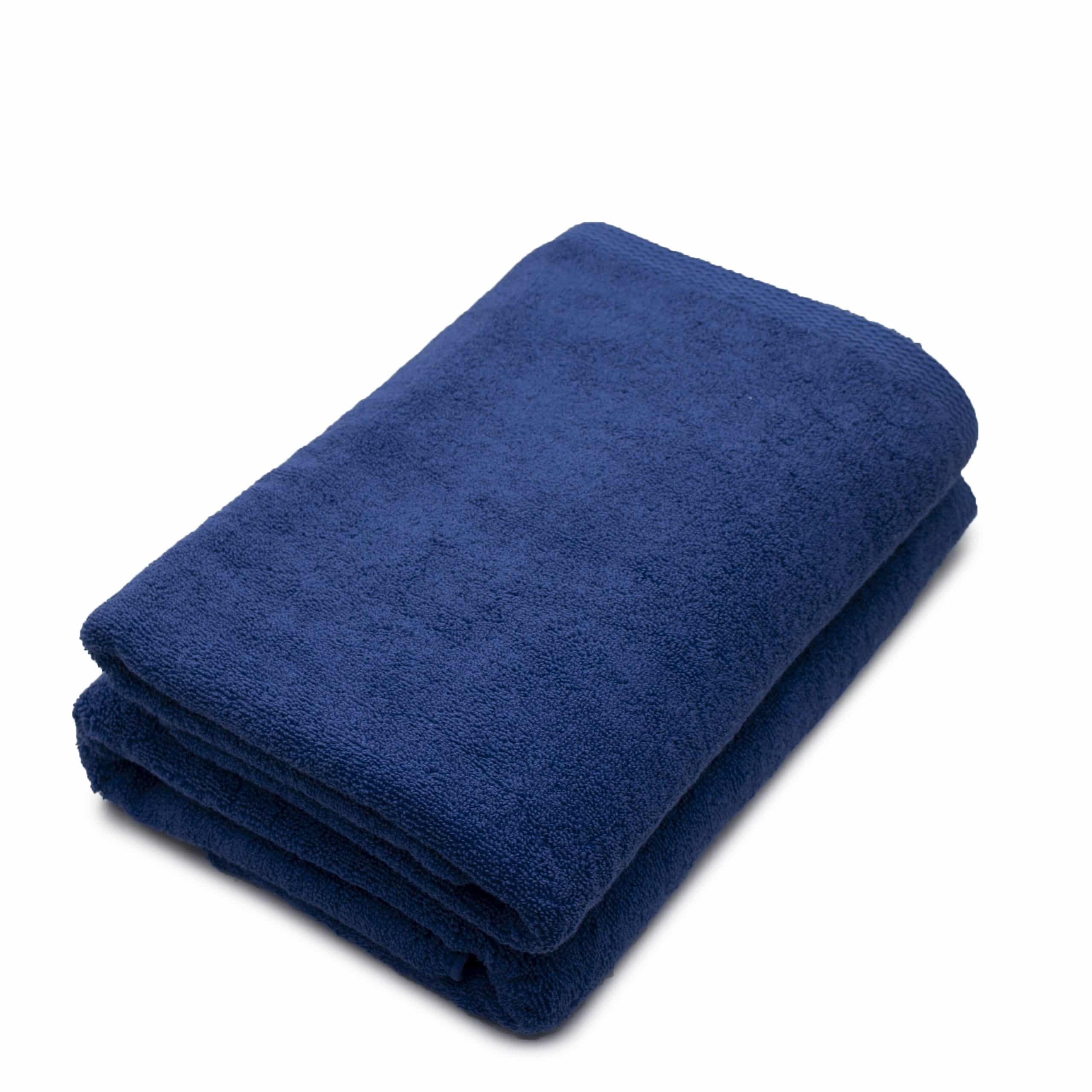 Set 2 prosoape de corp bumbac 100%, 600gsm, Somnart, 70x140cm, bleumarin