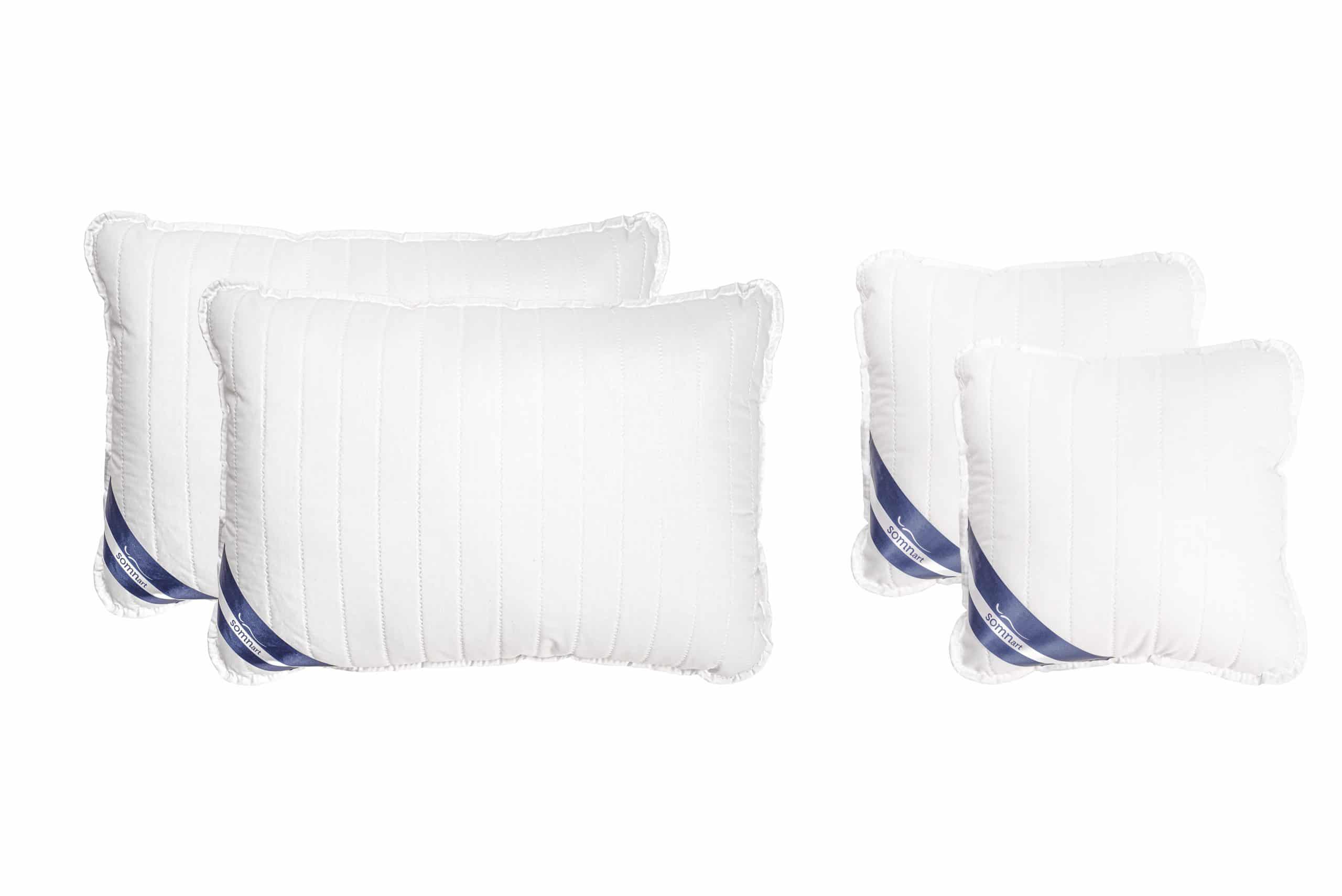 Set 4 Perne Somnart Policotton, 2 perne 50x70, 2 perne 40x40, alb