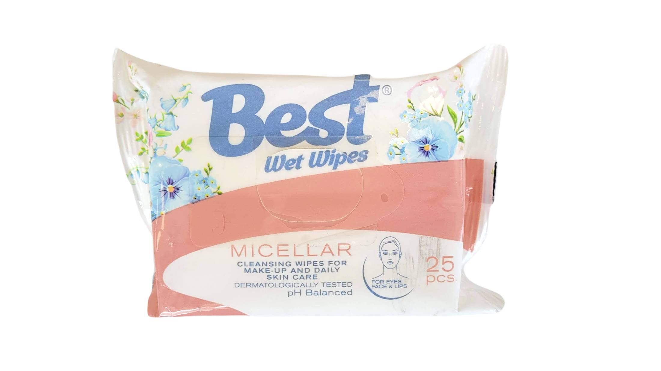 Servetele umede pentru demachiere si ingrijirea pielii, fata, ochi si buze, micellar, Best, 25 buc/set