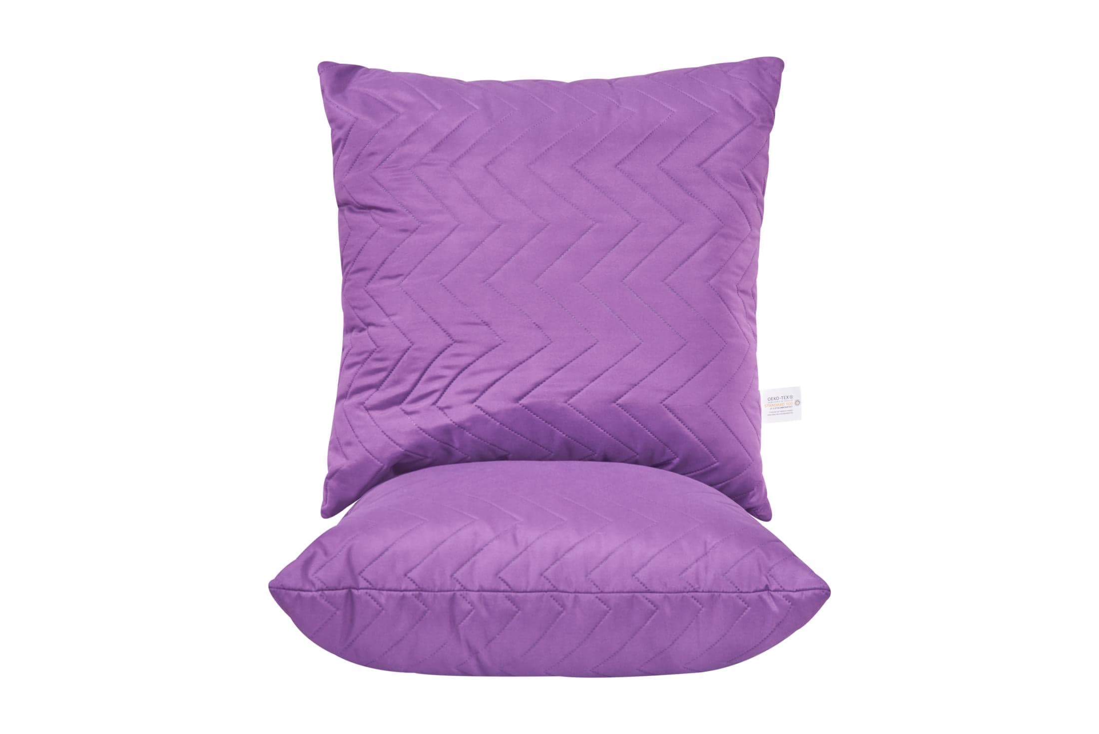 Set 2 Perne matlasate US, microfibra Purple Magic, 70x70 cm