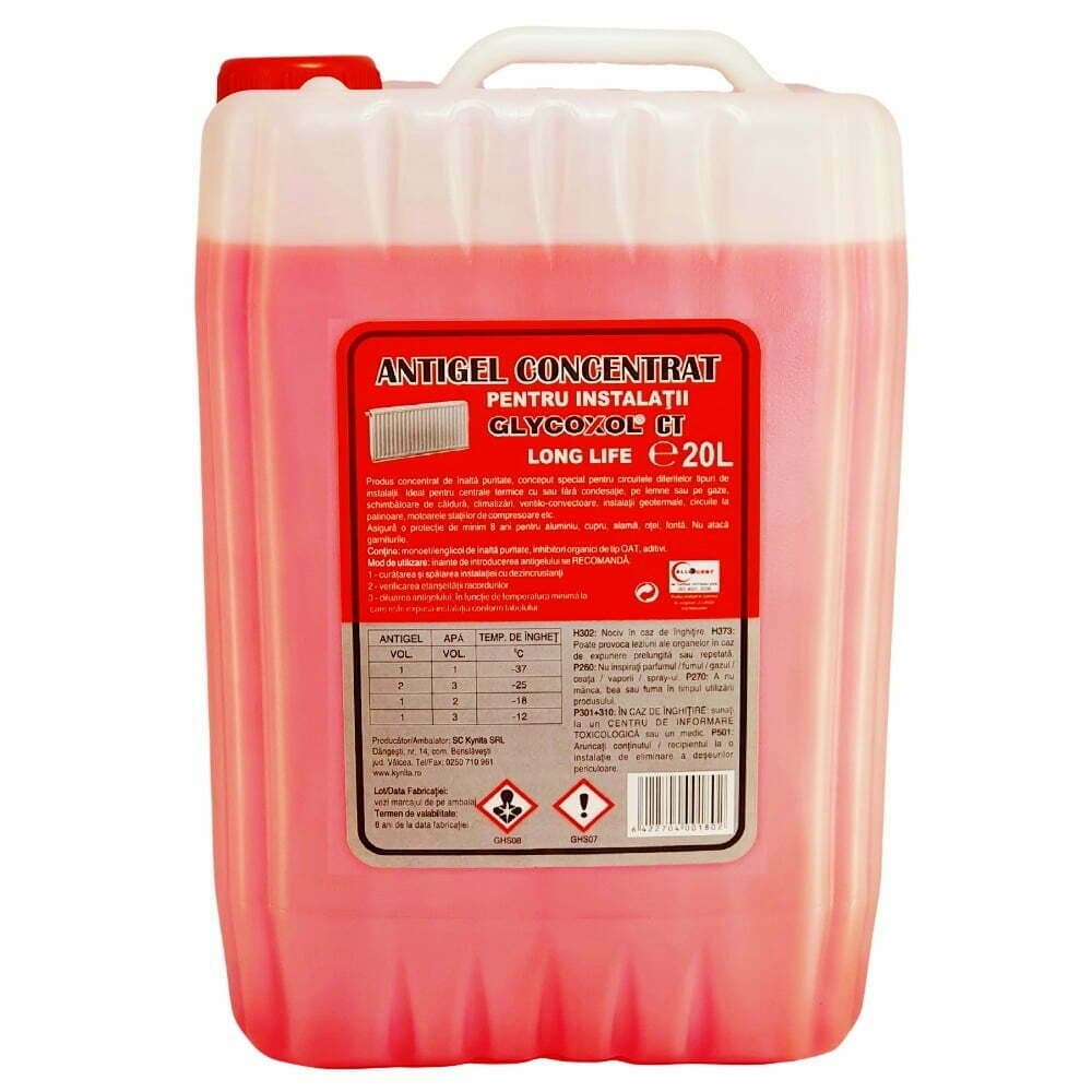 Antigel centrale termice, Glycoxol CT Long Life -74°C, 20KG, aditivat cu inhibitori de coroziune