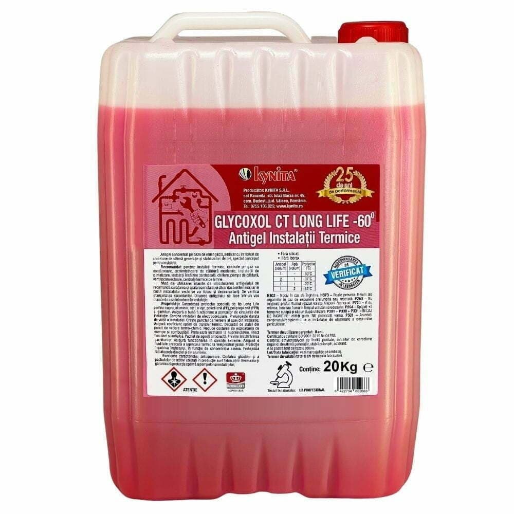 Antigel instalatii, Glycoxol CT Long Life -60°C, 20KG, aditivat cu inhibitori de coroziune