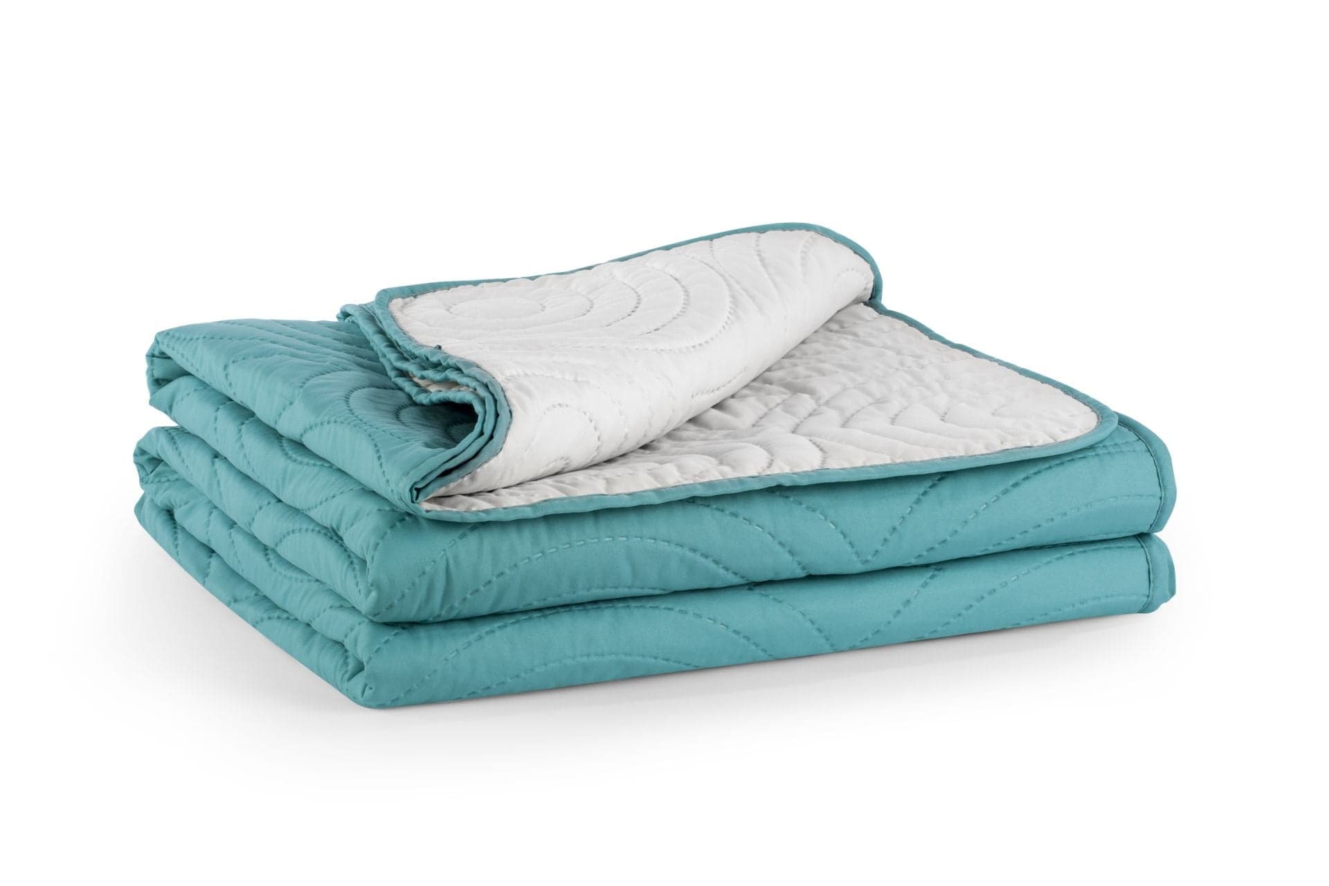 Set Cuvertura dubla de Pat + 2 fete de perna Turquoise - 200x220 cm