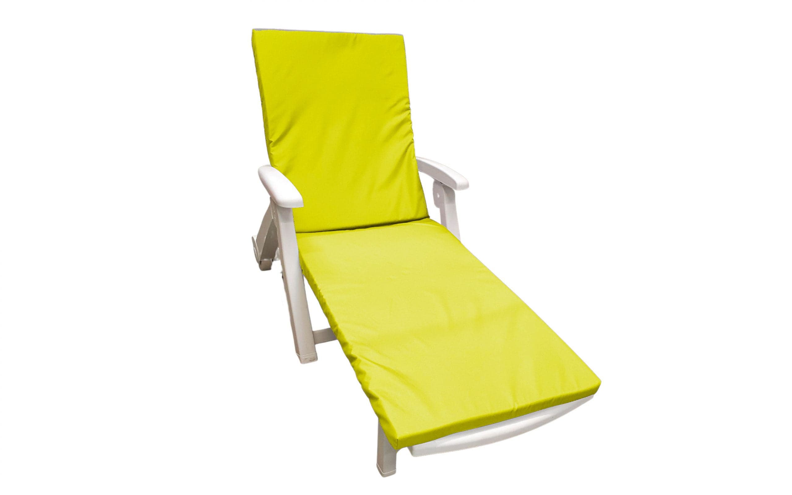 Saltea cu spumă poliuretanică Somnart 60x190, înălțime 4.5 cm, pentru șezlong, doua segmente, husă impermeabilă, culoare galben