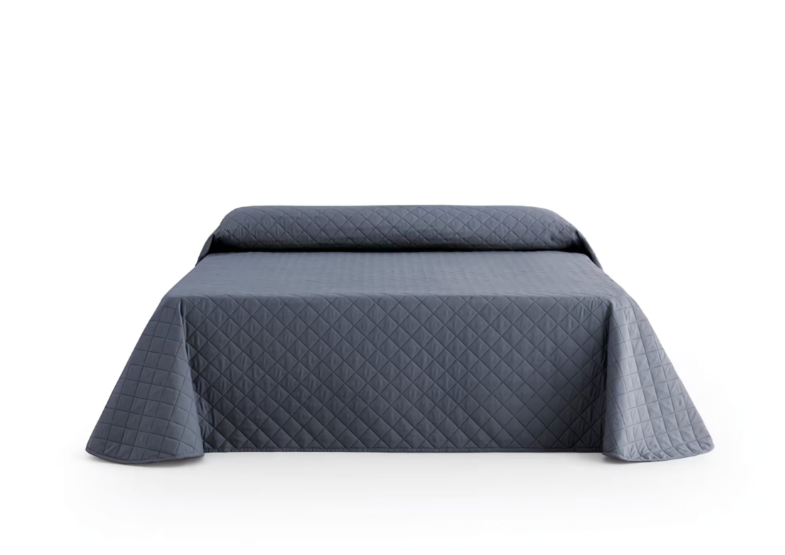 Cuvertura de pat velour, Somnart, 220x240 cm, gri
