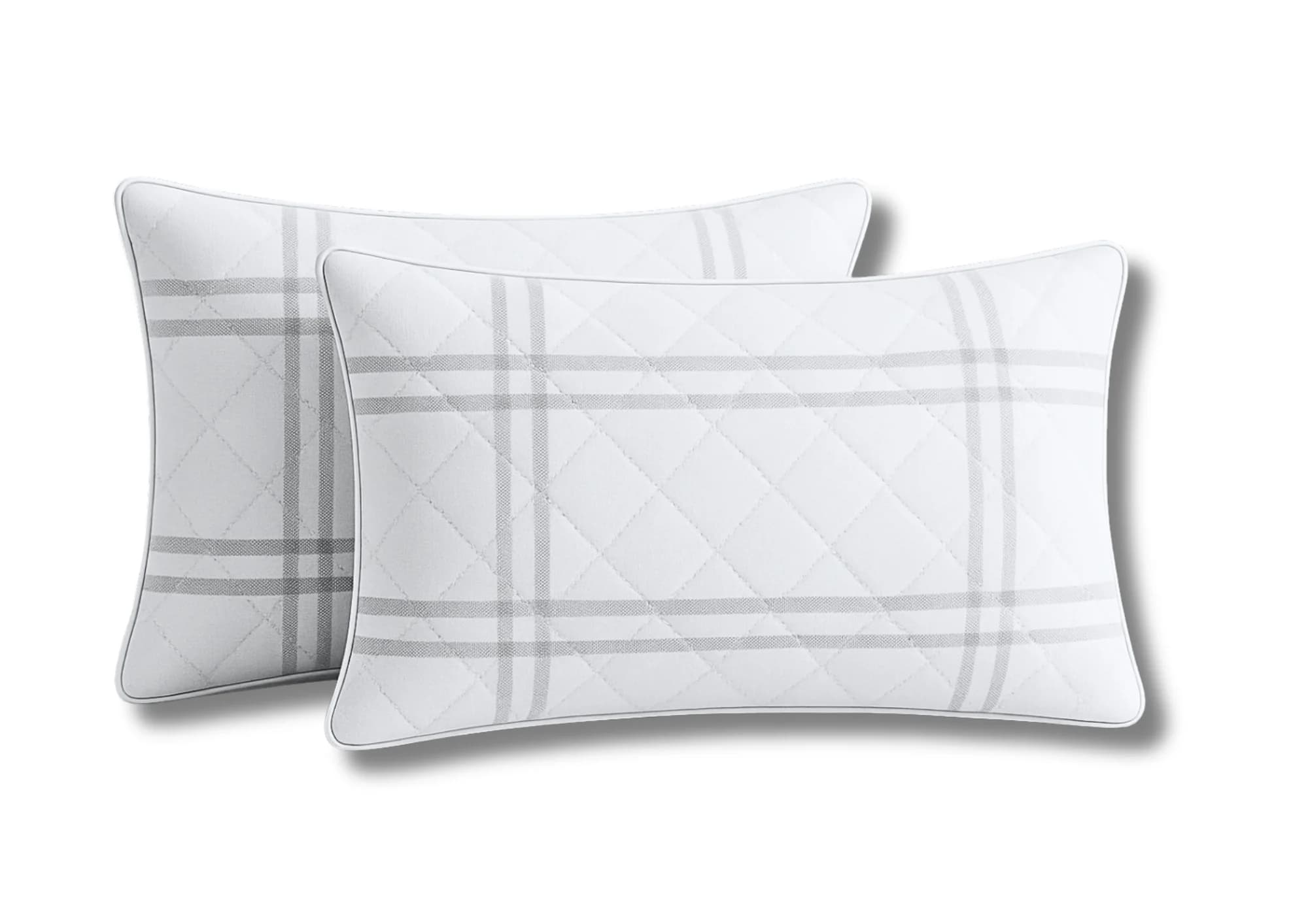Set 2 Perne Somnart matlasate Grid Confort 50x70 cm